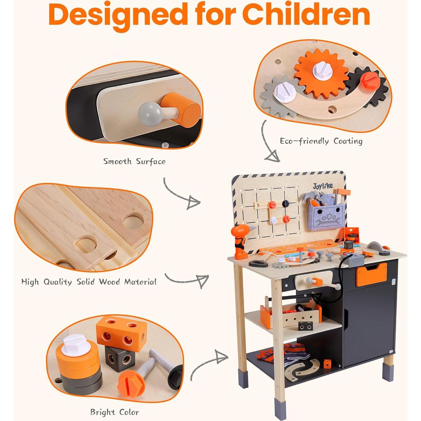 Juego de Herramientas de Madera Joylike para Niños 3-8 Años