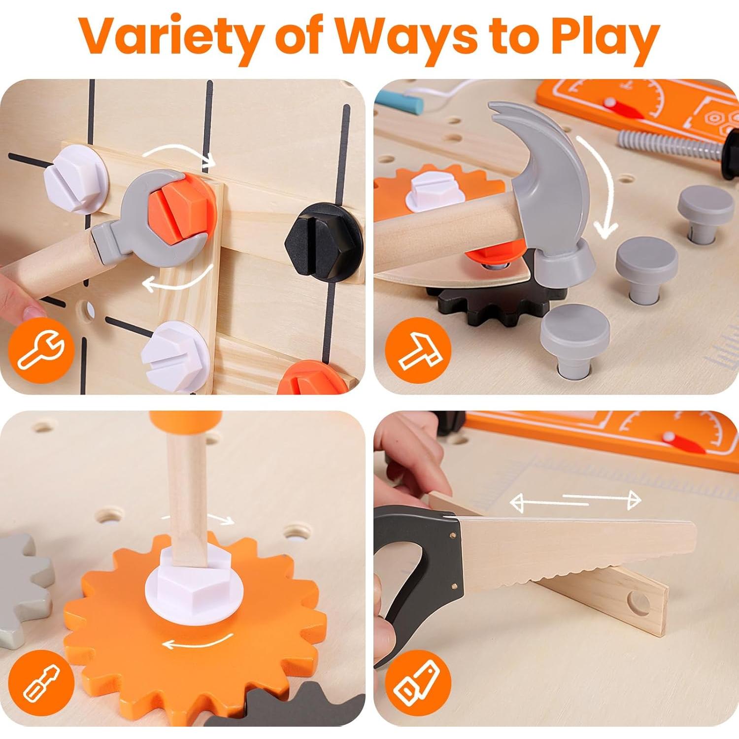 Juego de Herramientas de Madera Joylike para Niños 3-8 Años