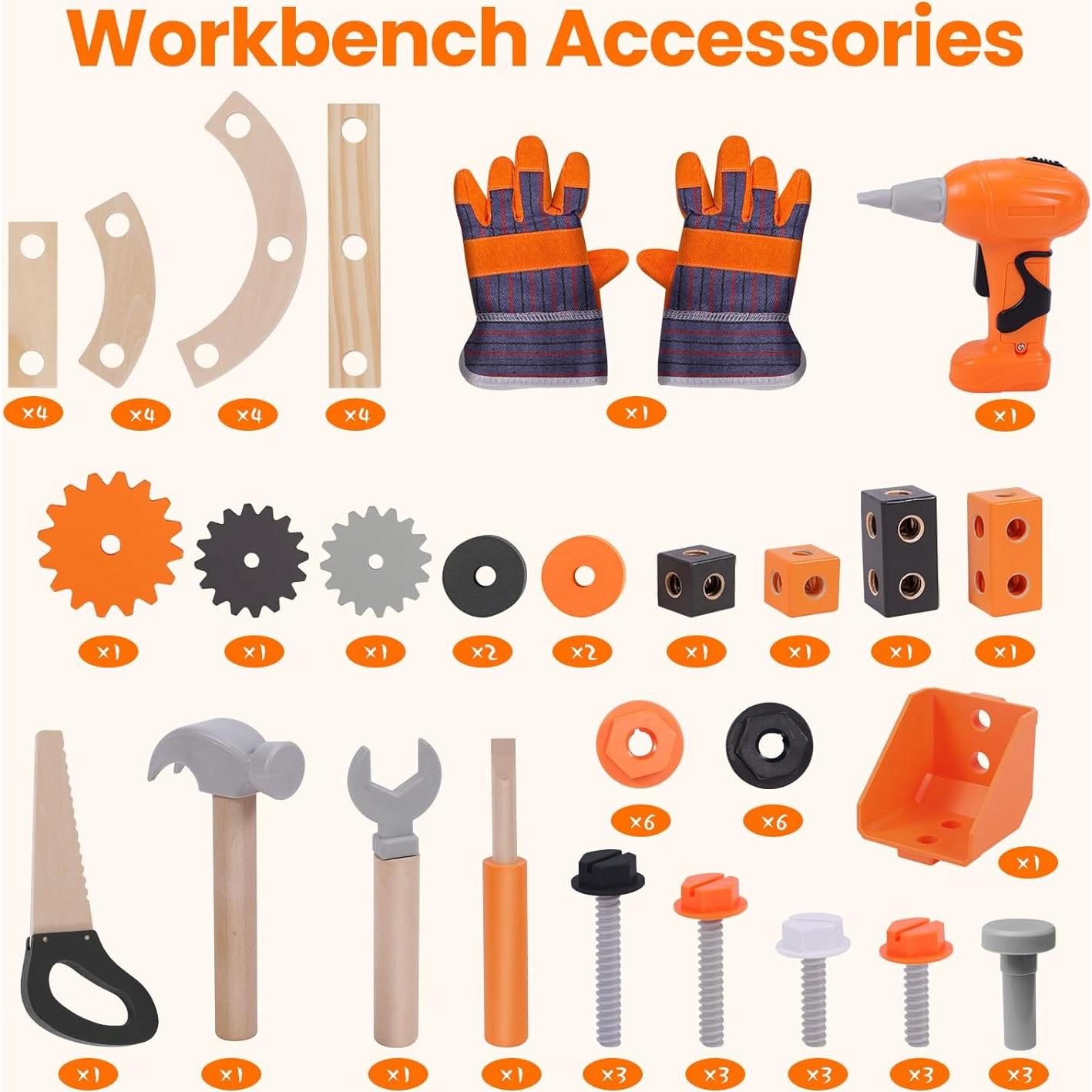 Juego de Herramientas de Madera Joylike para Niños 3-8 Años