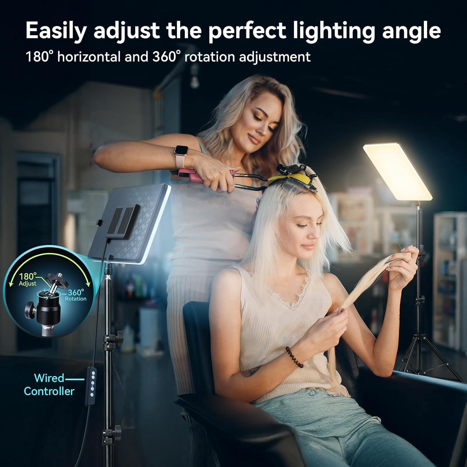 Kit de Luz LED para Video Scrhot con Trípode 132cm USB