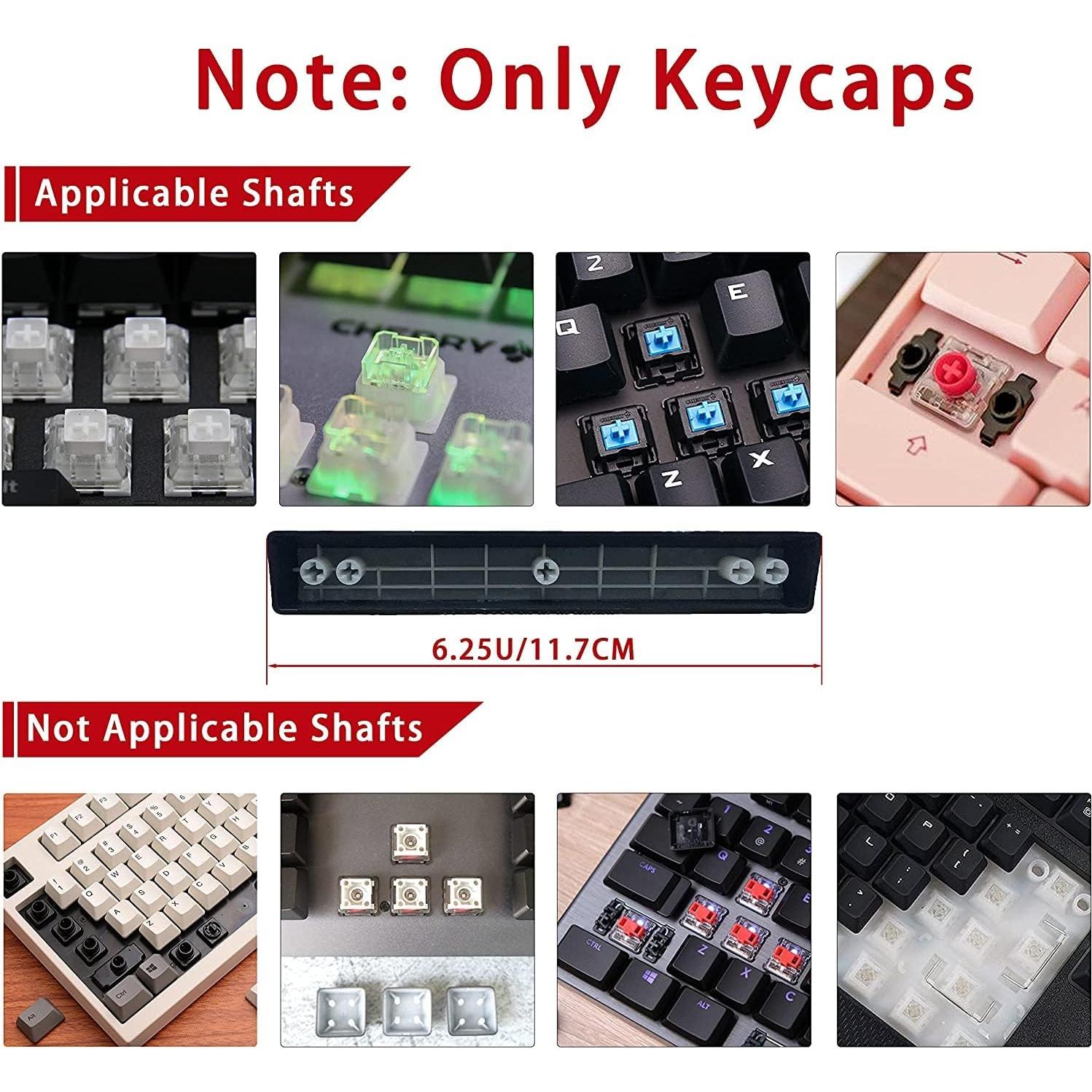 Teclas PBT 60% IOAOI para Teclados Mecánicos Cherry MX - Rojo Negro