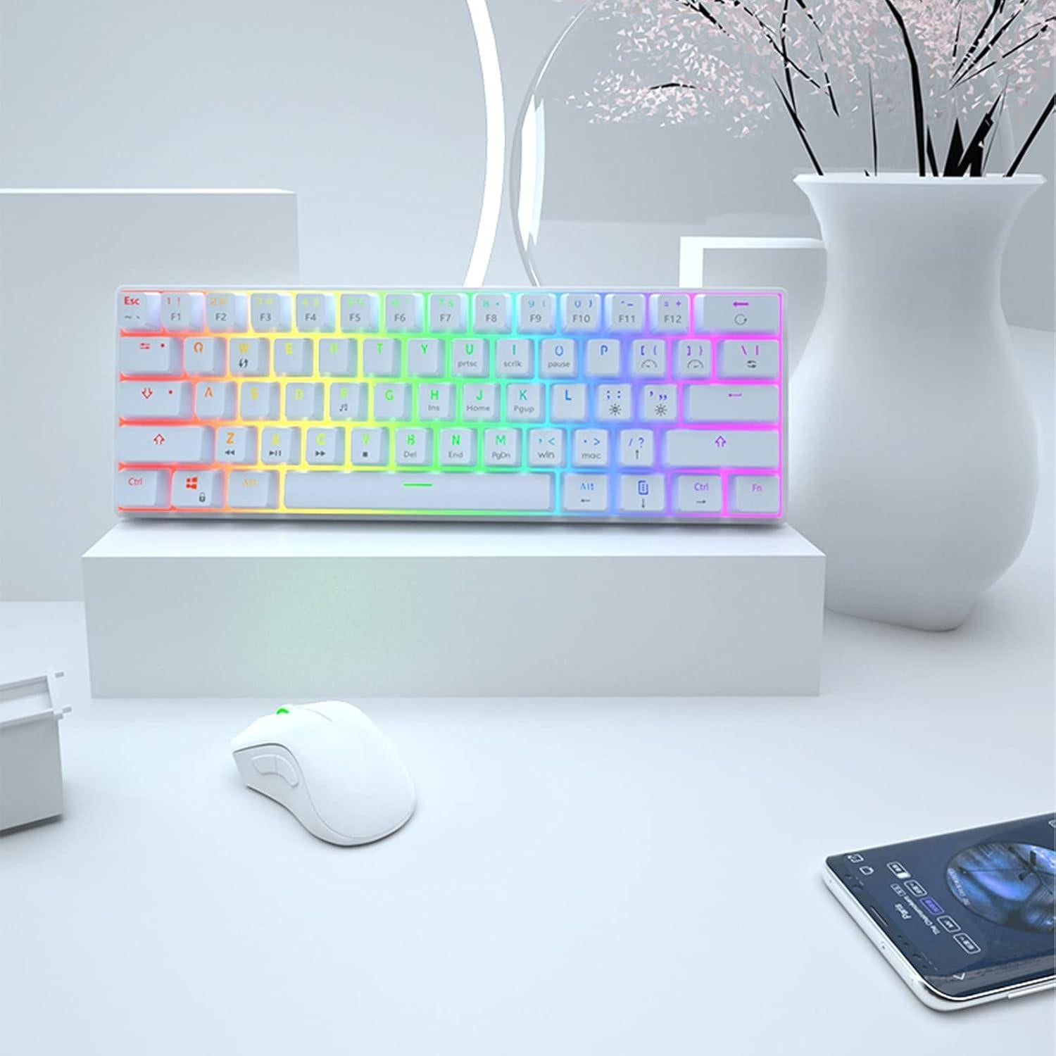 Teclado Mecánico Gaming Targeal 60% 61 Teclas RGB Programable