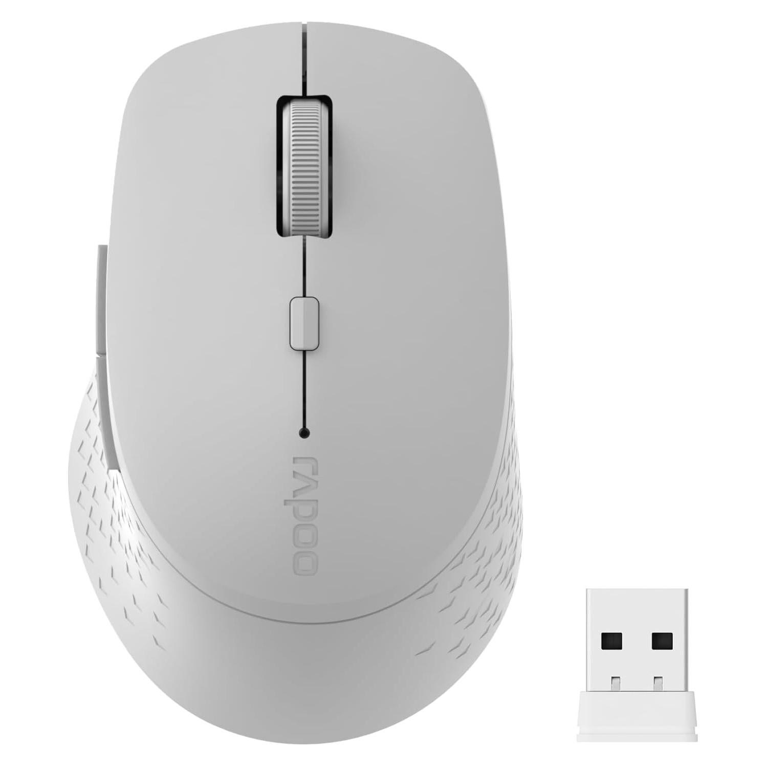 Ratón Inalámbrico Silencioso Rapoo M300G, Bluetooth 2.4GHz, 2400 DPI