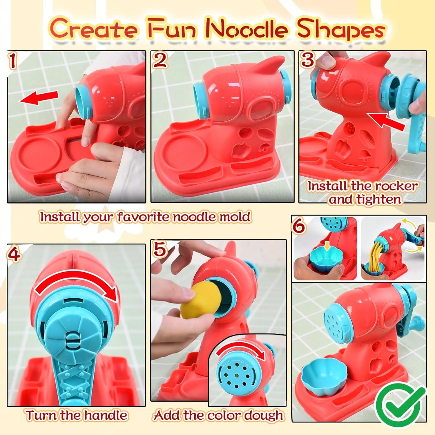 Juego de Masa 2 en 1 CORPER TOYS con Fideos y Hamburguesas