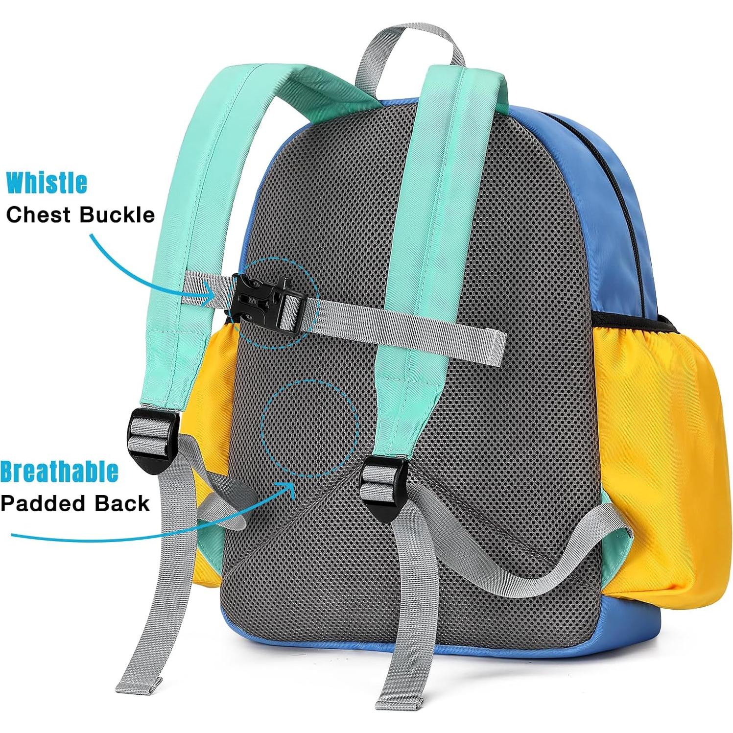 Mochila para Niños STEAMEDBUN 15" Acolchada Azul y Naranja