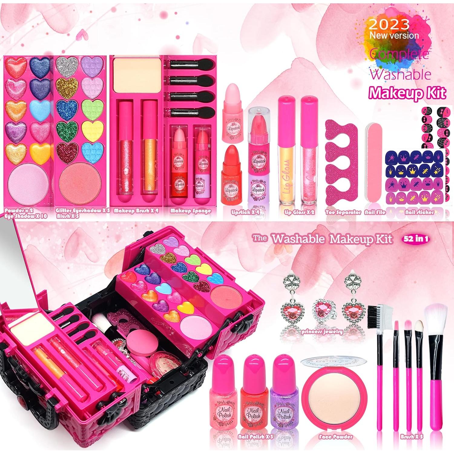 Kit de Maquillaje ROKKES para Niñas 52 Piezas Lavable