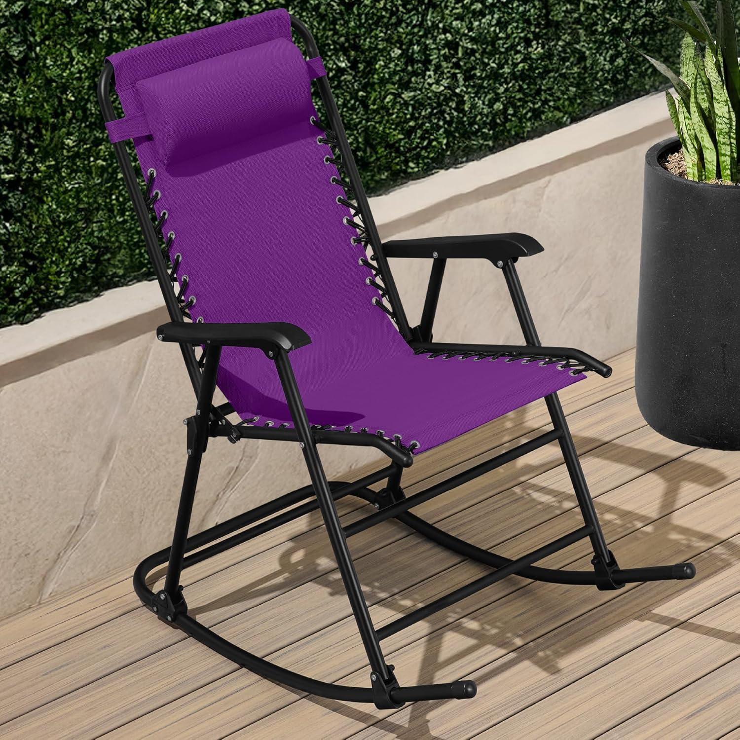 Silla Mecedora Plegable Mejor Opción Productos - Púrpura Amatista