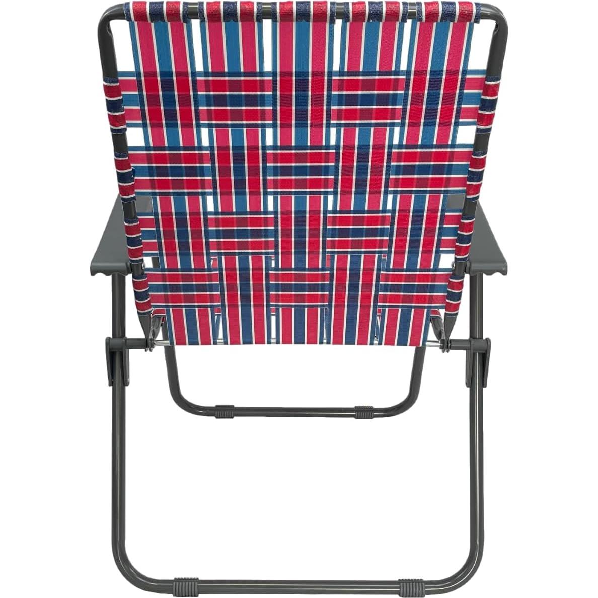 Silla de Camping Retro Caddis Sports - Plegable, 136 kg, Rojo/Azul