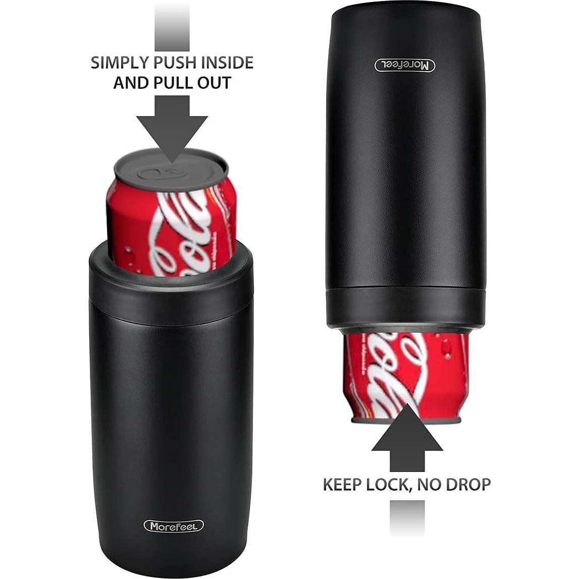 Enfriador de Latas 4 en 1 MoreFeel Acero Inoxidable Negro