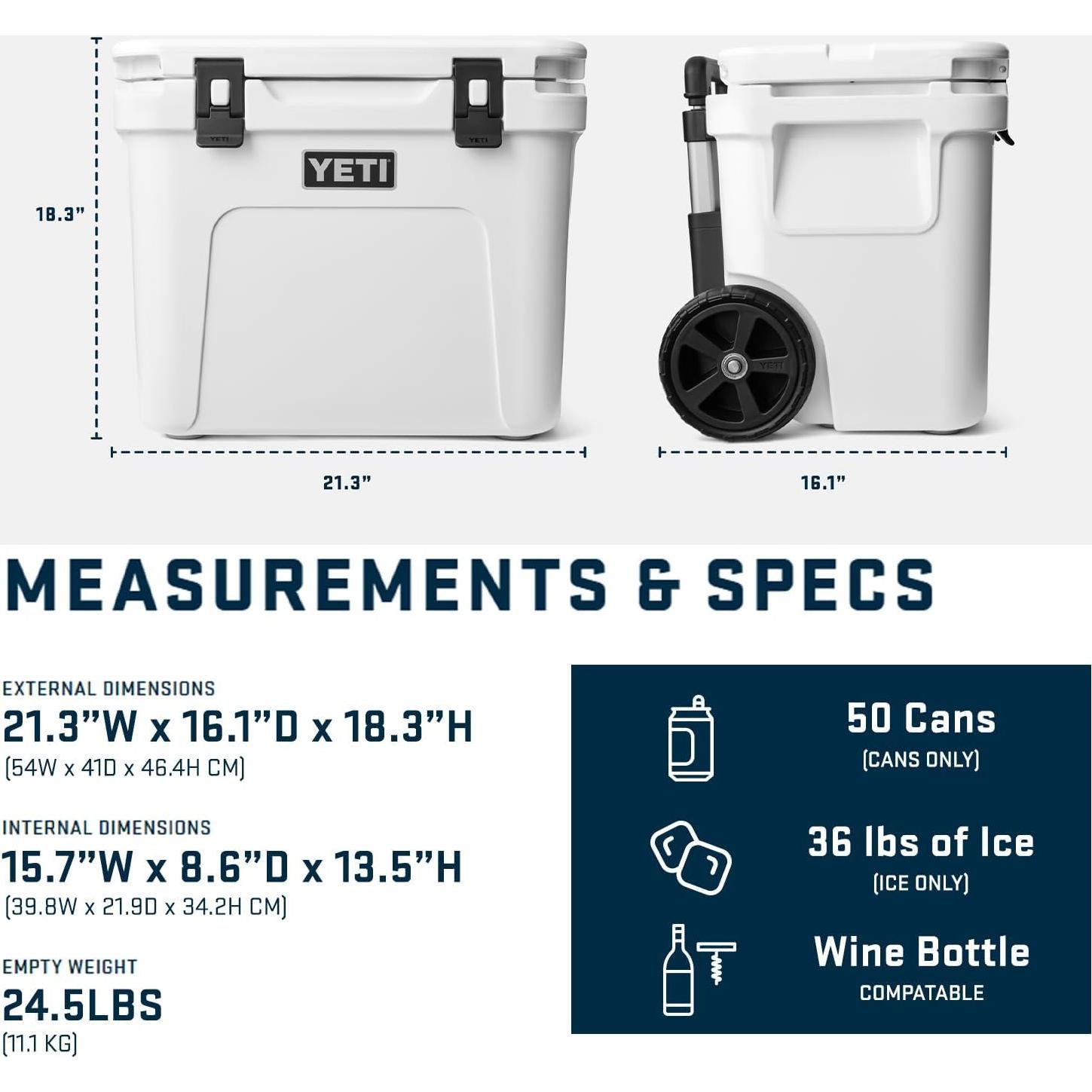 Enfriador YETI Roadie 32 con Ruedas 1078.5 Pulgadas Cúbicas