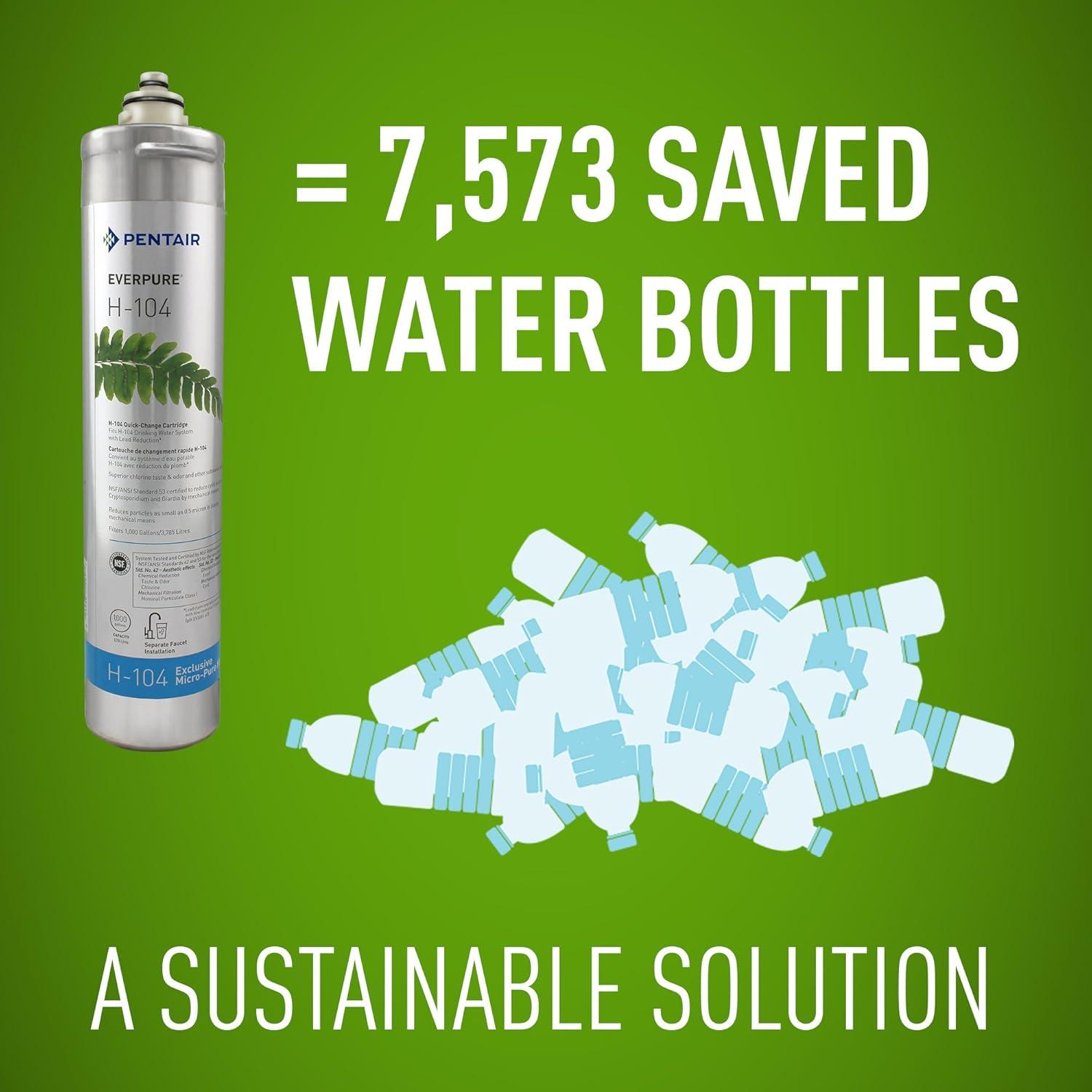 Sistema de Filtración de Agua Pentair Everpure H-104, 3,785 L