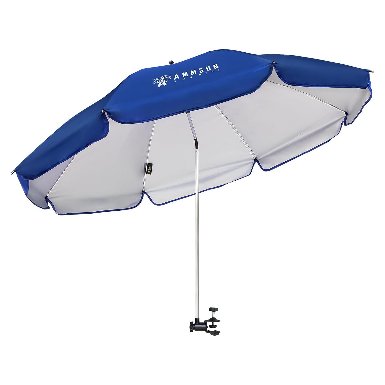 Paraguas XL AMMSUN con abrazadera universal 132 cm UPF 50+