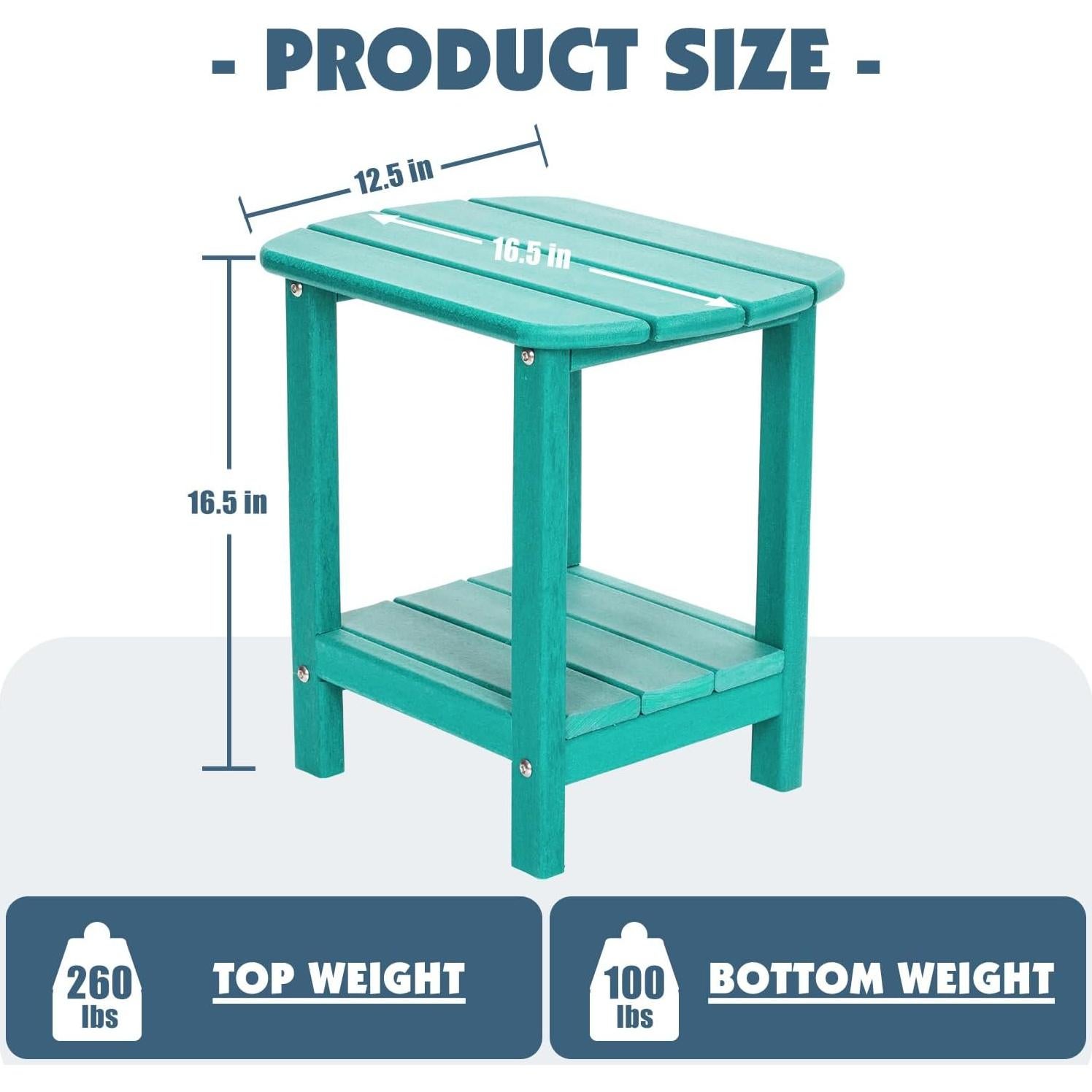 Mesa Lateral Exterior 2 Niveles LOENIY HDPE Aruba