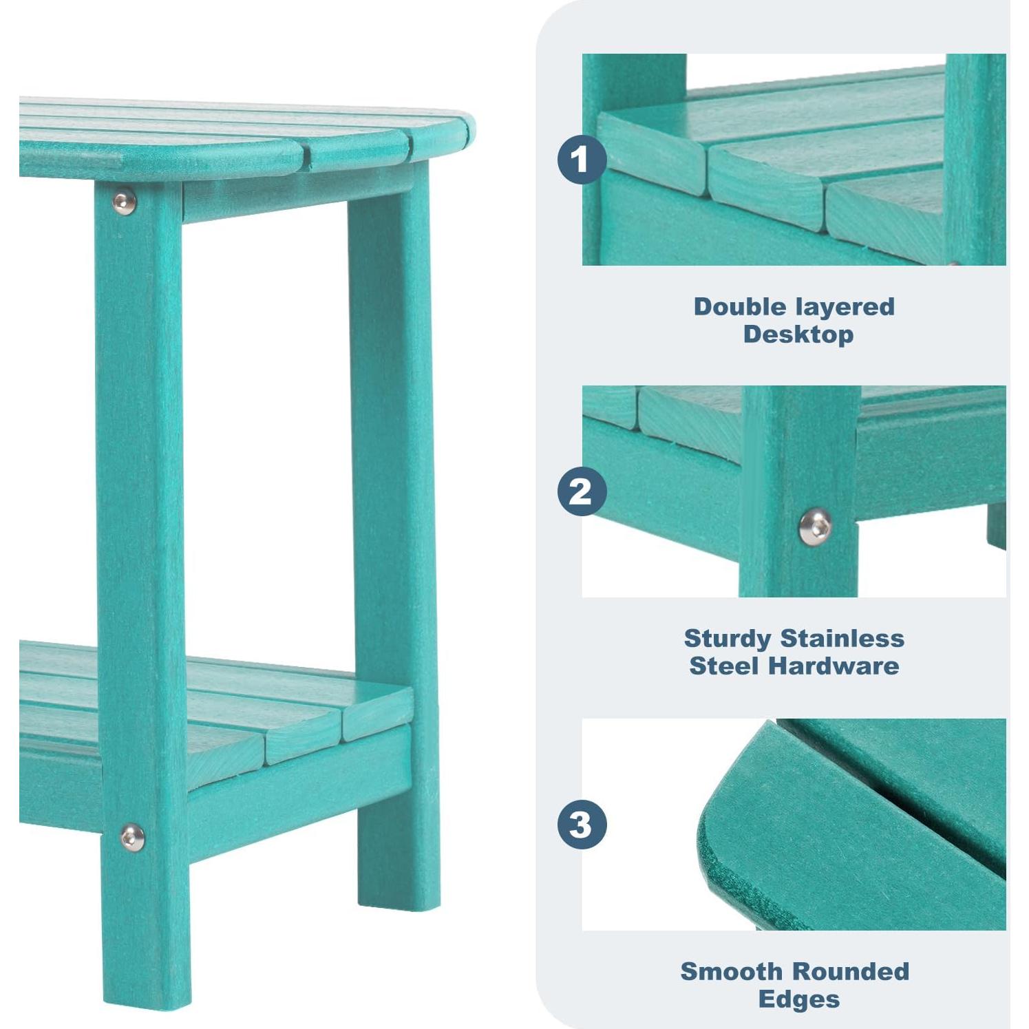 Mesa Lateral Exterior 2 Niveles LOENIY HDPE Aruba