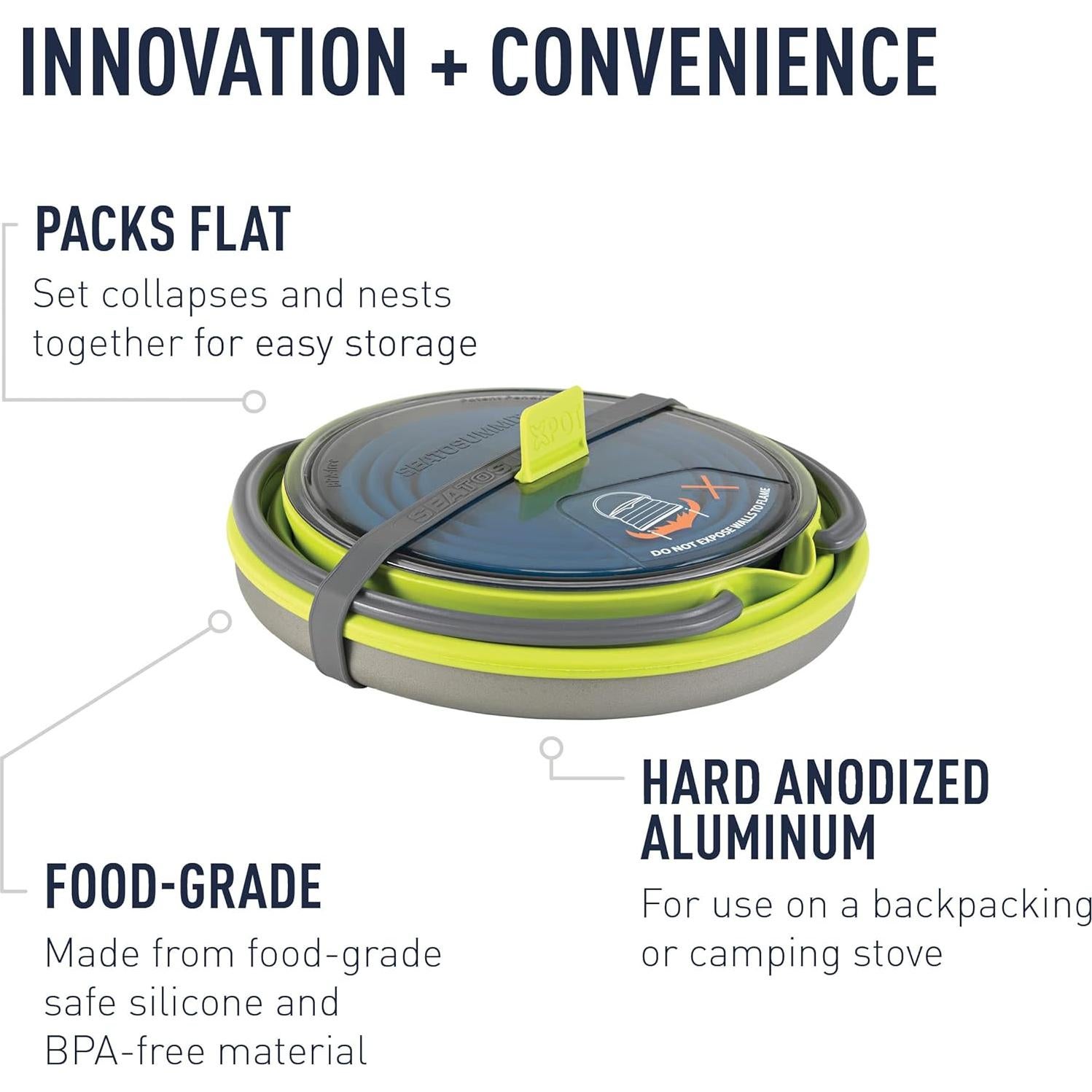 Juego de Tetera y Tazas Plegables X-Pot Sea to Summit 1.3L