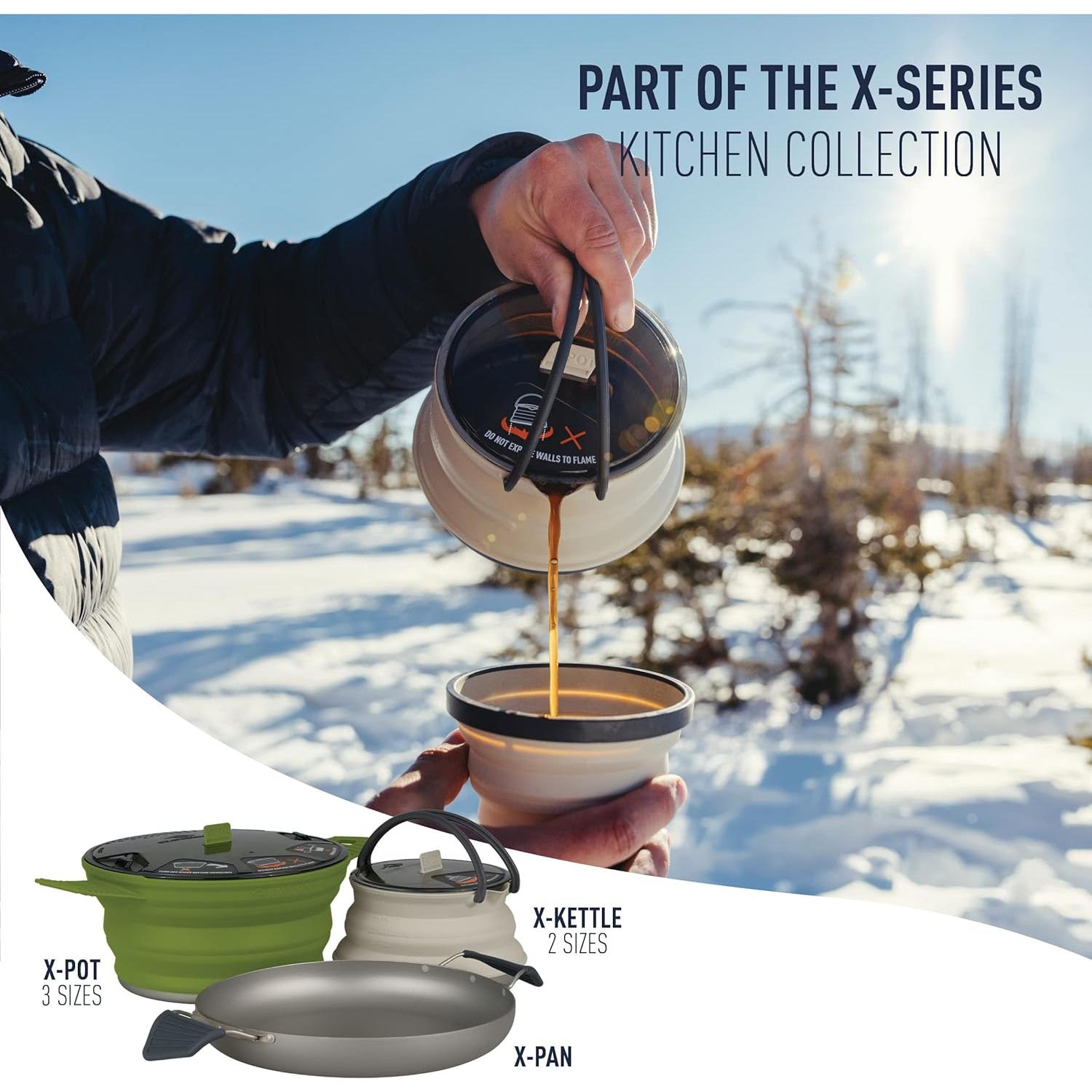 Juego de Tetera y Tazas Plegables X-Pot Sea to Summit 1.3L