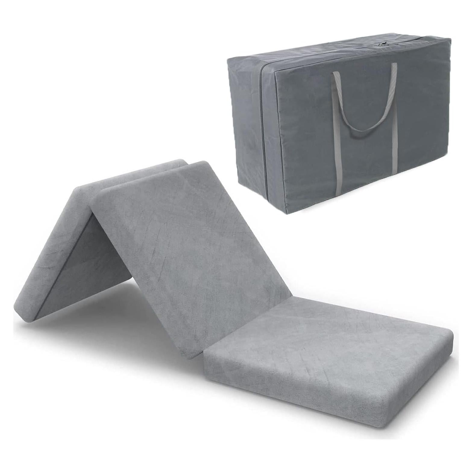 Colchón Plegable SINWEEK Tri-Fold 10.16 cm Espuma Gris