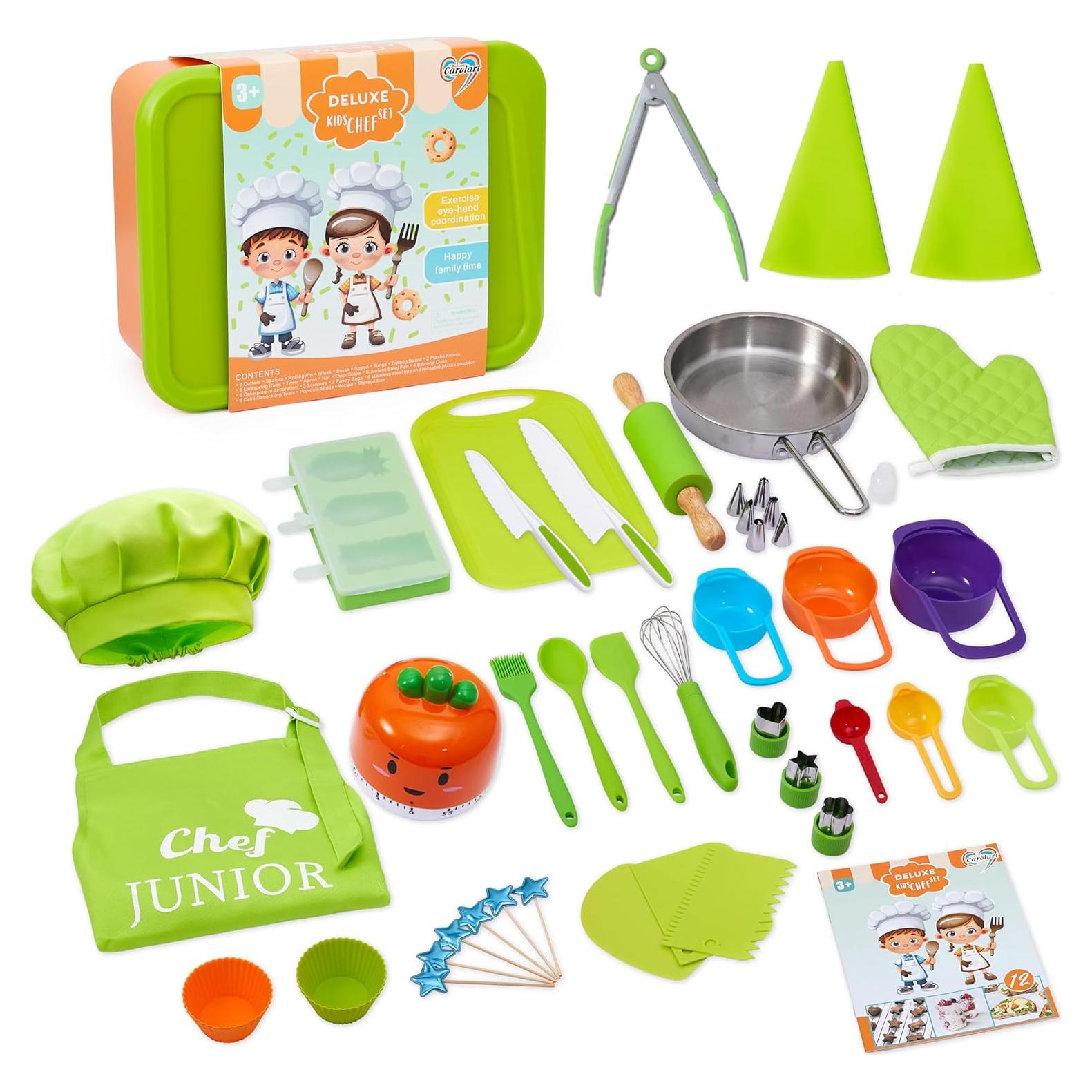 Juego de Cocina para Niños Carolart con Utensilios y Delantal