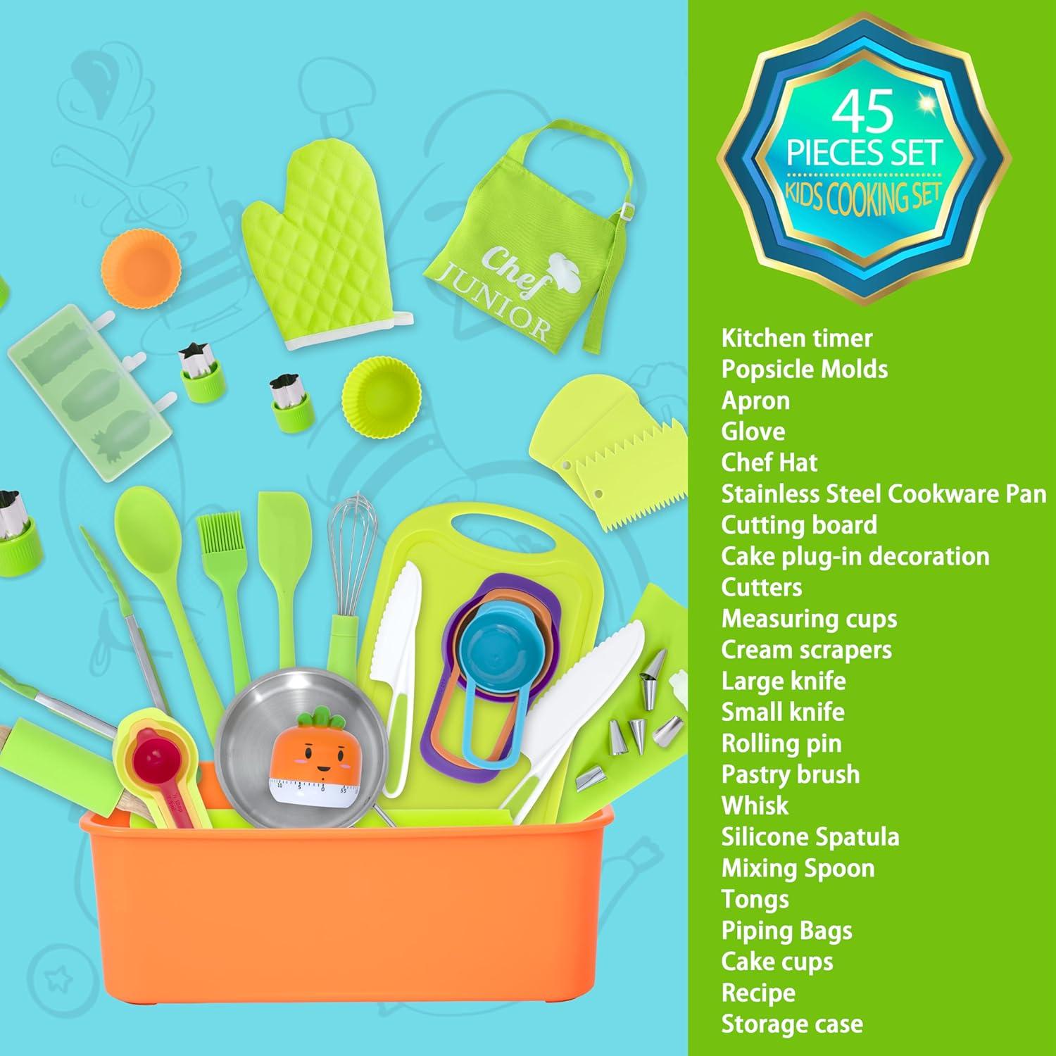 Juego de Cocina para Niños Carolart con Utensilios y Delantal