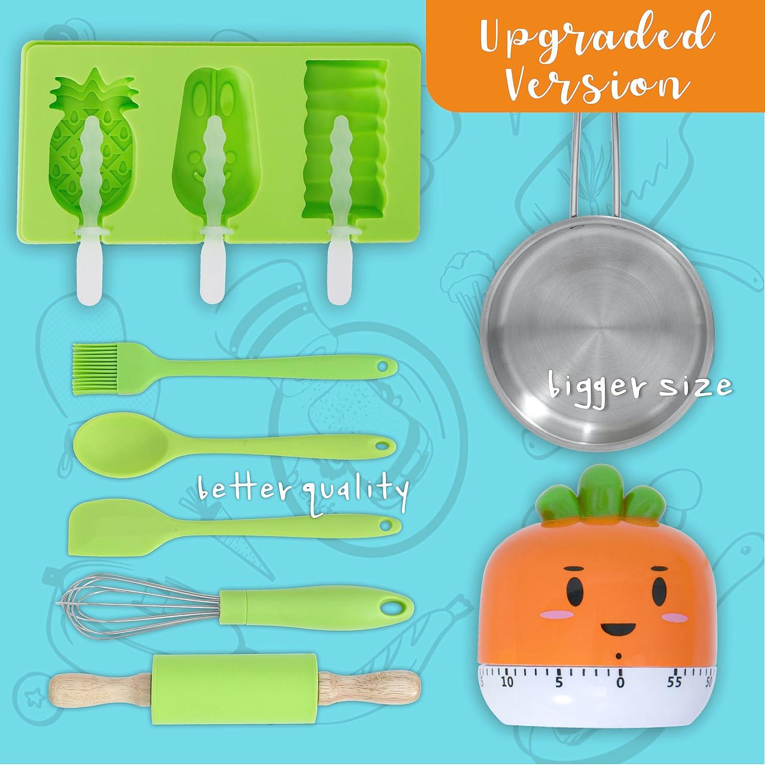 Juego de Cocina para Niños Carolart con Utensilios y Delantal