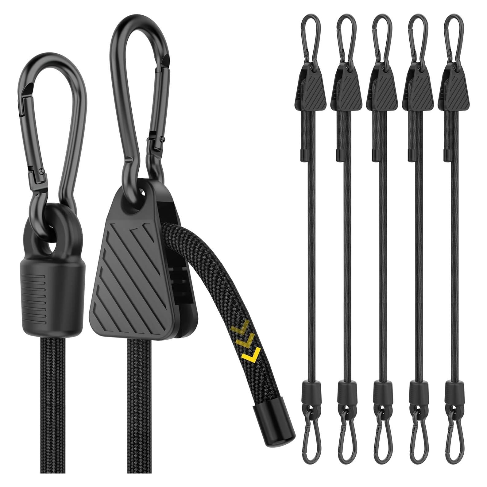 Cuerdas Bungee Ajustables Rugtol 48" (121.92 cm) - Paquete de 6