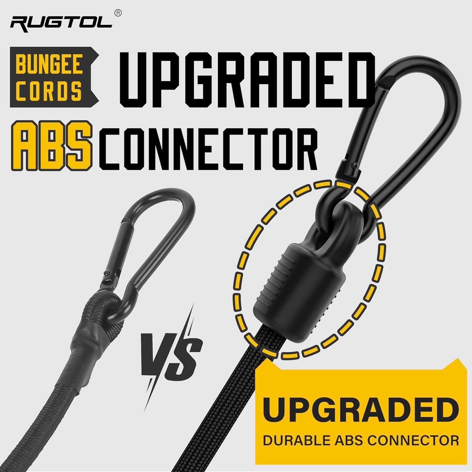 Cuerdas Bungee Ajustables Rugtol 48" (121.92 cm) - Paquete de 6