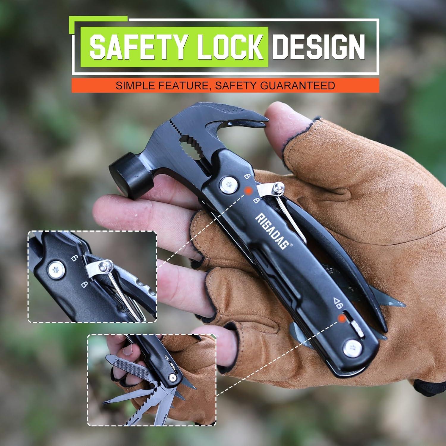 Martillo Multiherramienta 12-en-1 RISADAS con Bolsa de Nylon