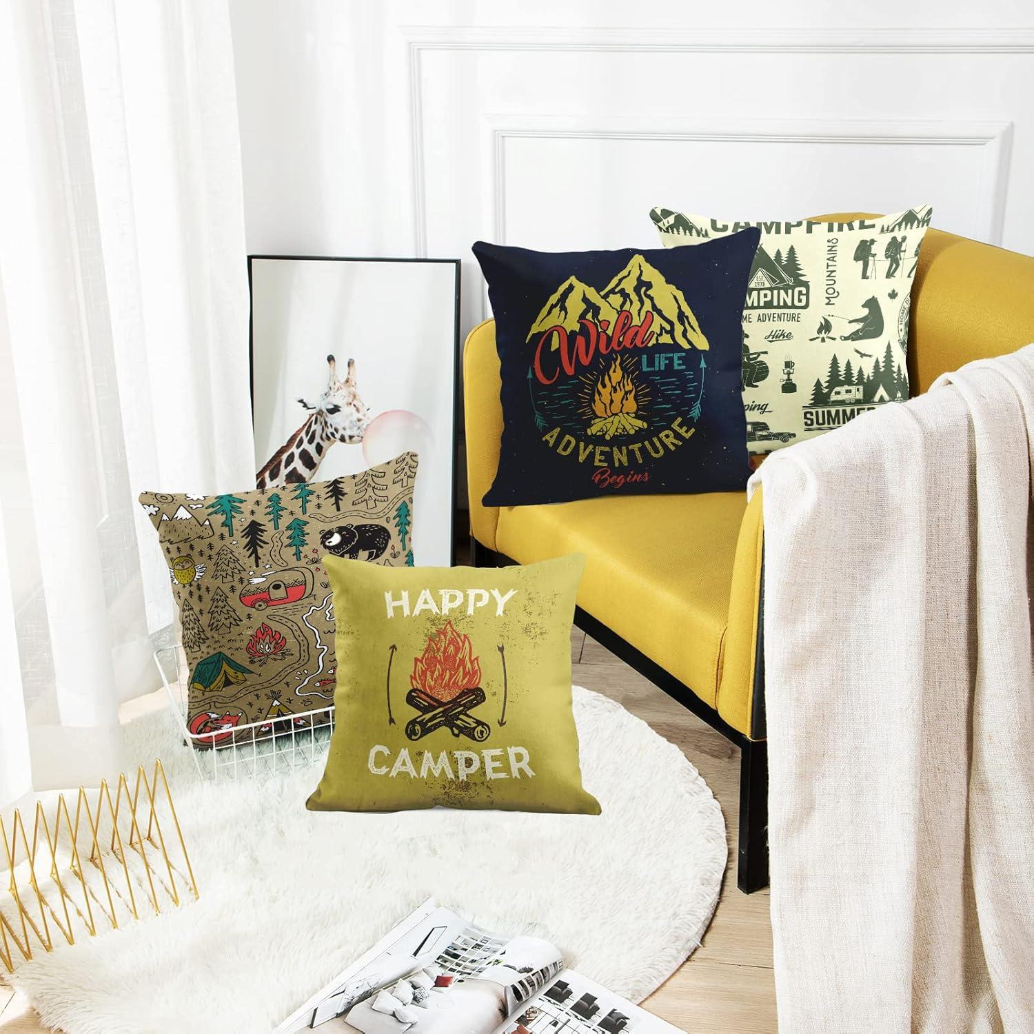 Conjunto 4 Fundas de Cojín Decorativas Emvency 40x40 cm