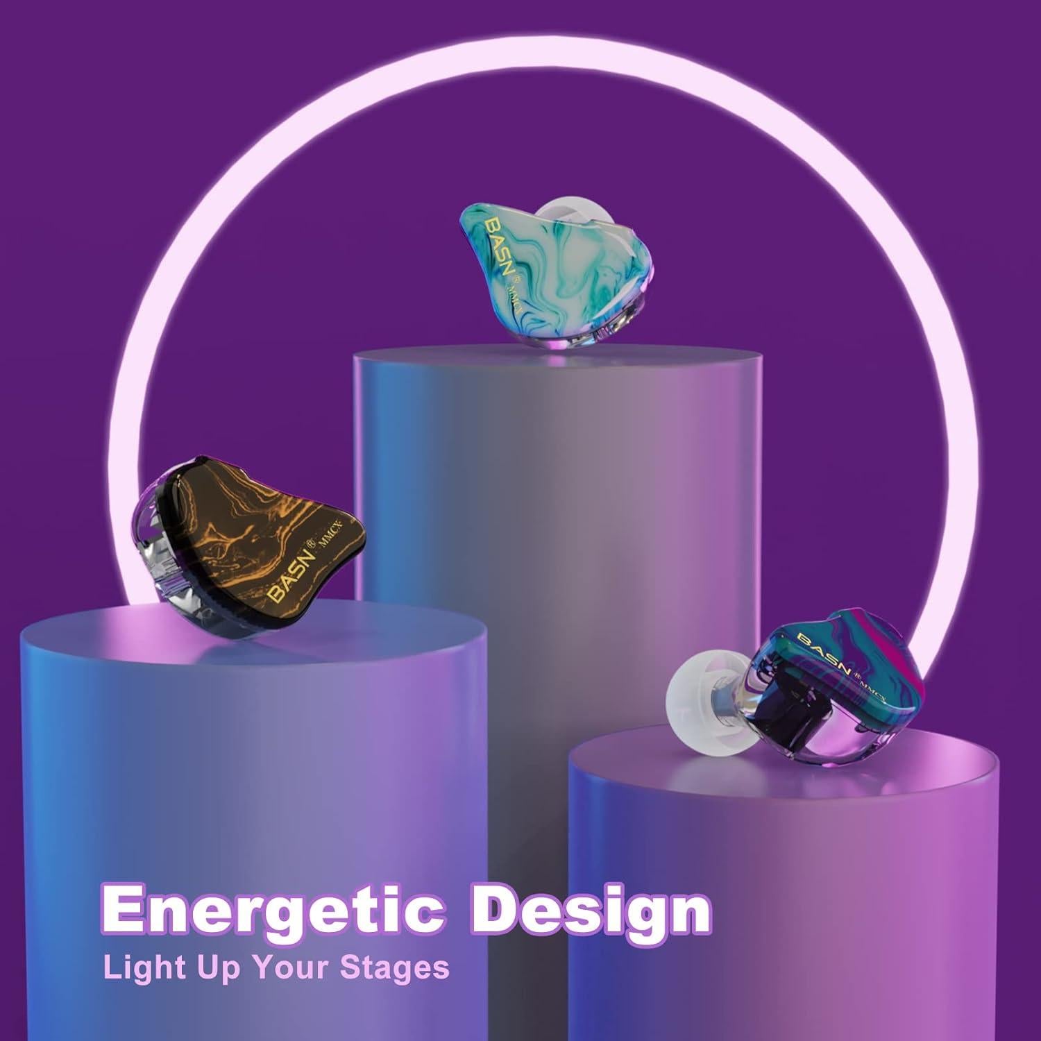 Auriculares in ear BASN Bsinger MMCX HiFi 3 Controladores