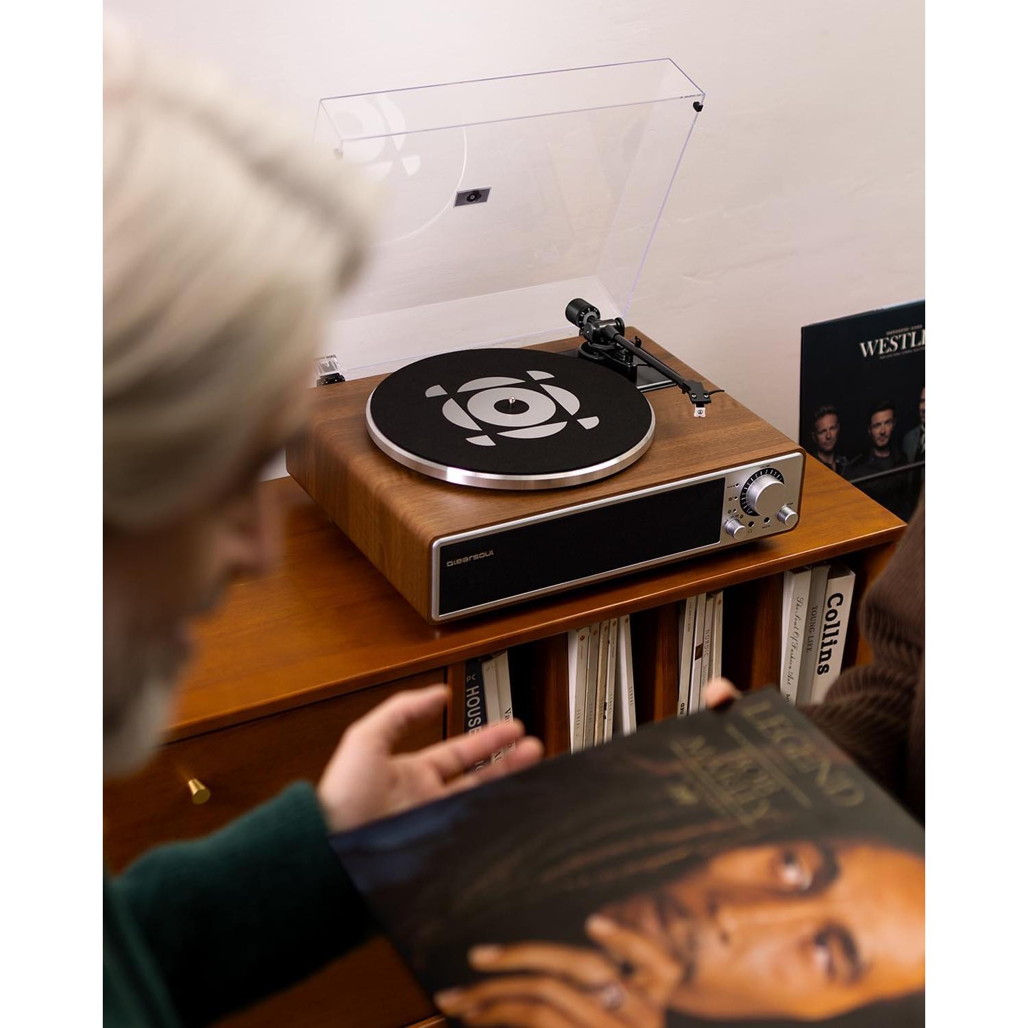 Tocadiscos ONE-Q HiFi Bluetooth 5.4 con Altavoces Integrados