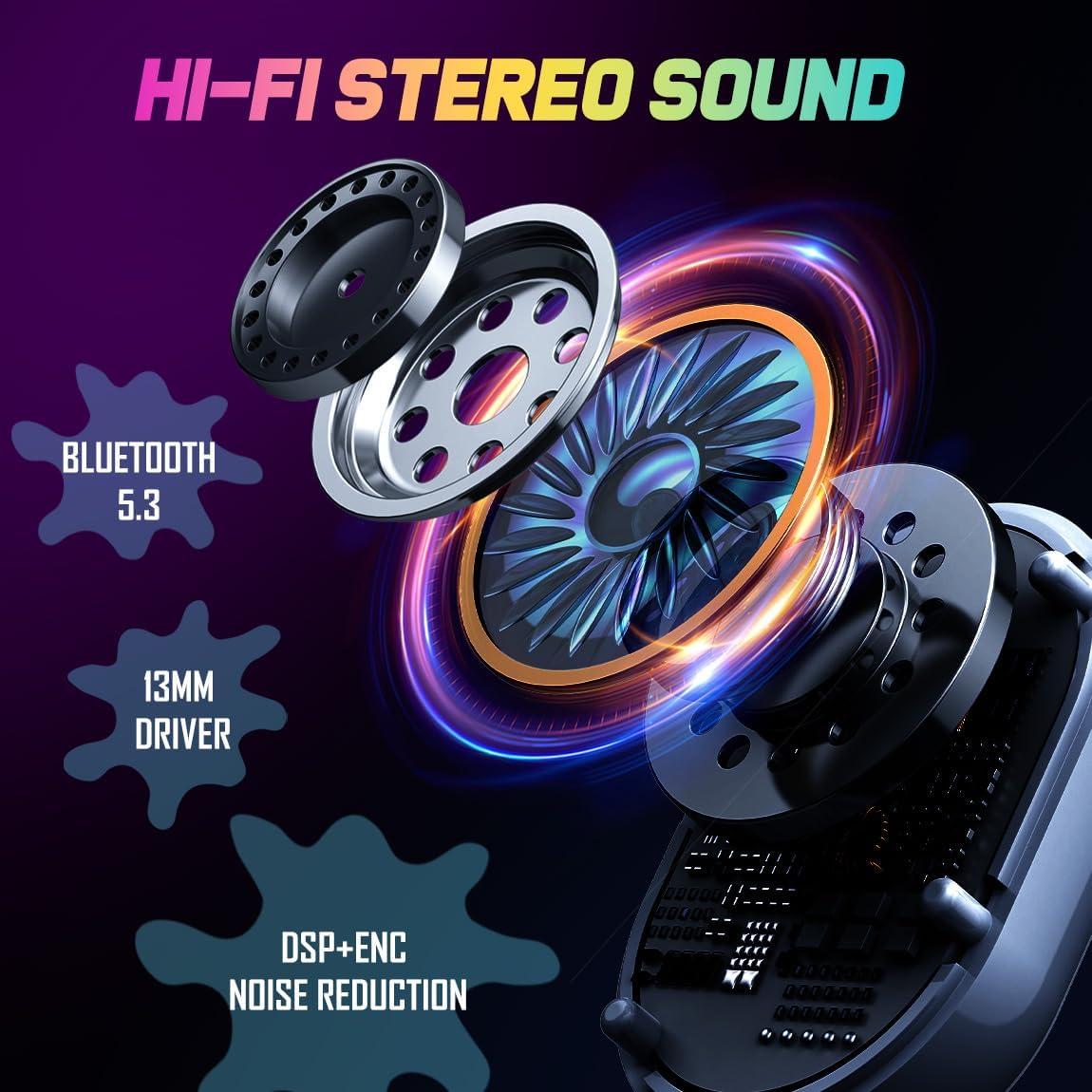 Auriculares Inalámbricos ONIKUMA T20 Negro Bluetooth 5.3 HiFi