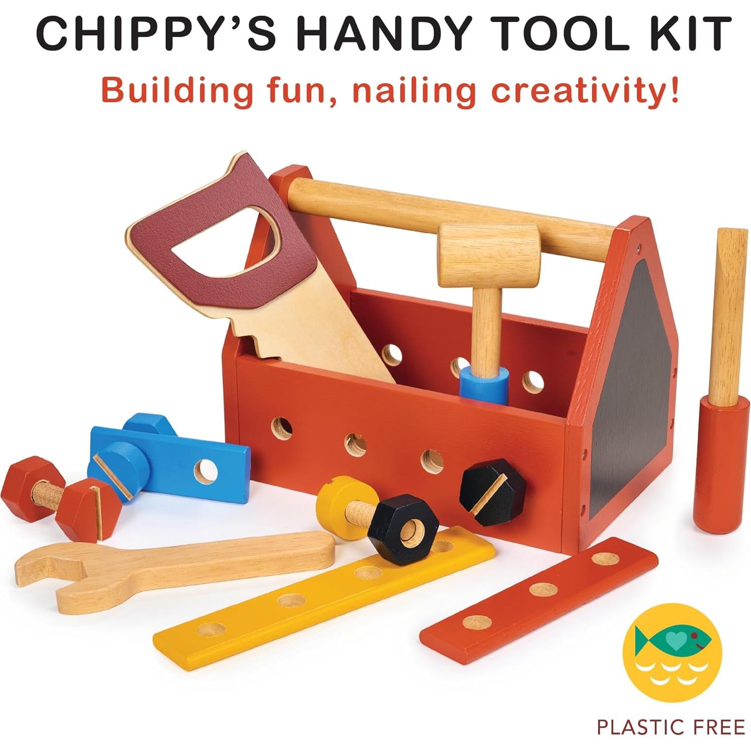 Kit de Herramientas de Madera Mentari - Juego de Construcción 3+