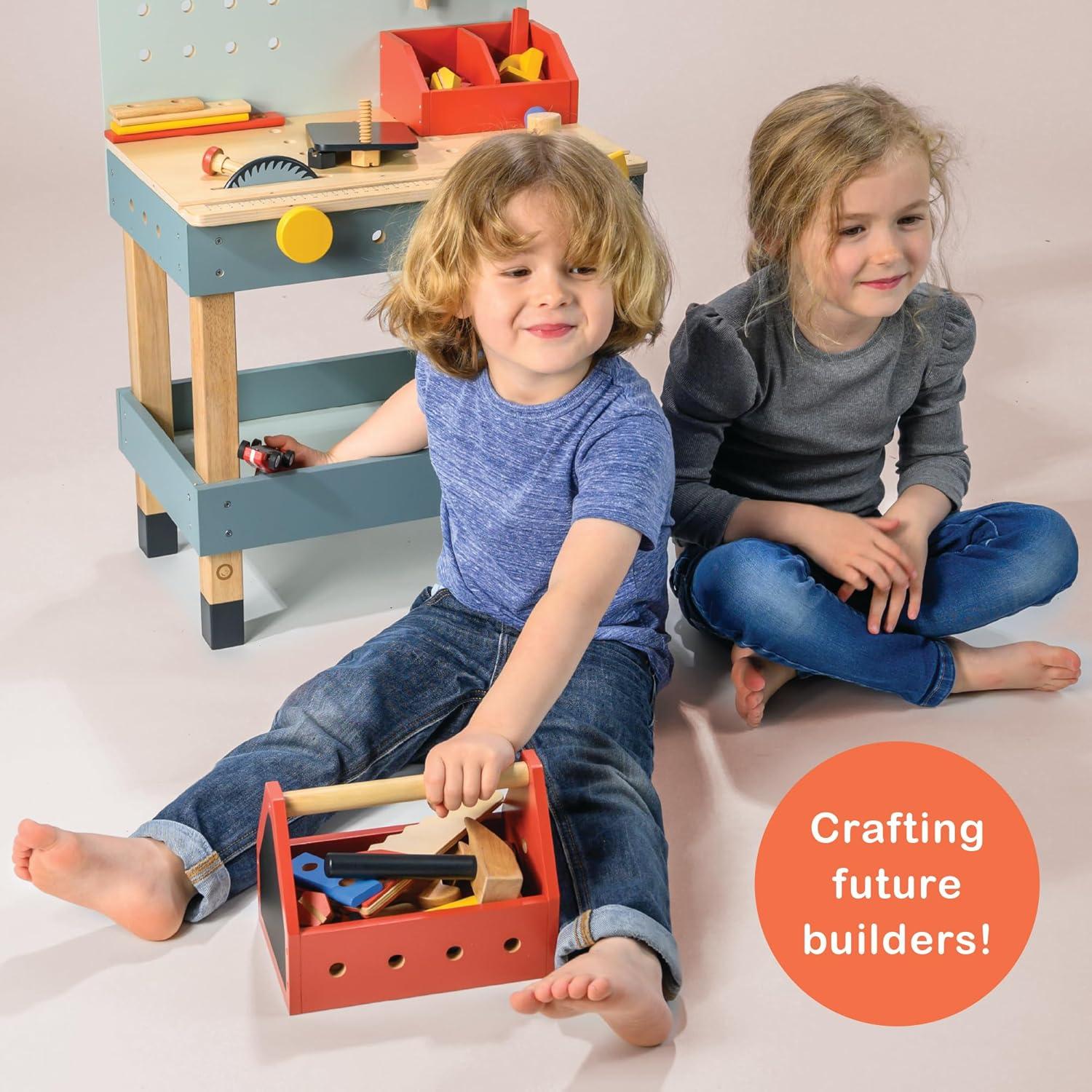 Kit de Herramientas de Madera Mentari - Juego de Construcción 3+