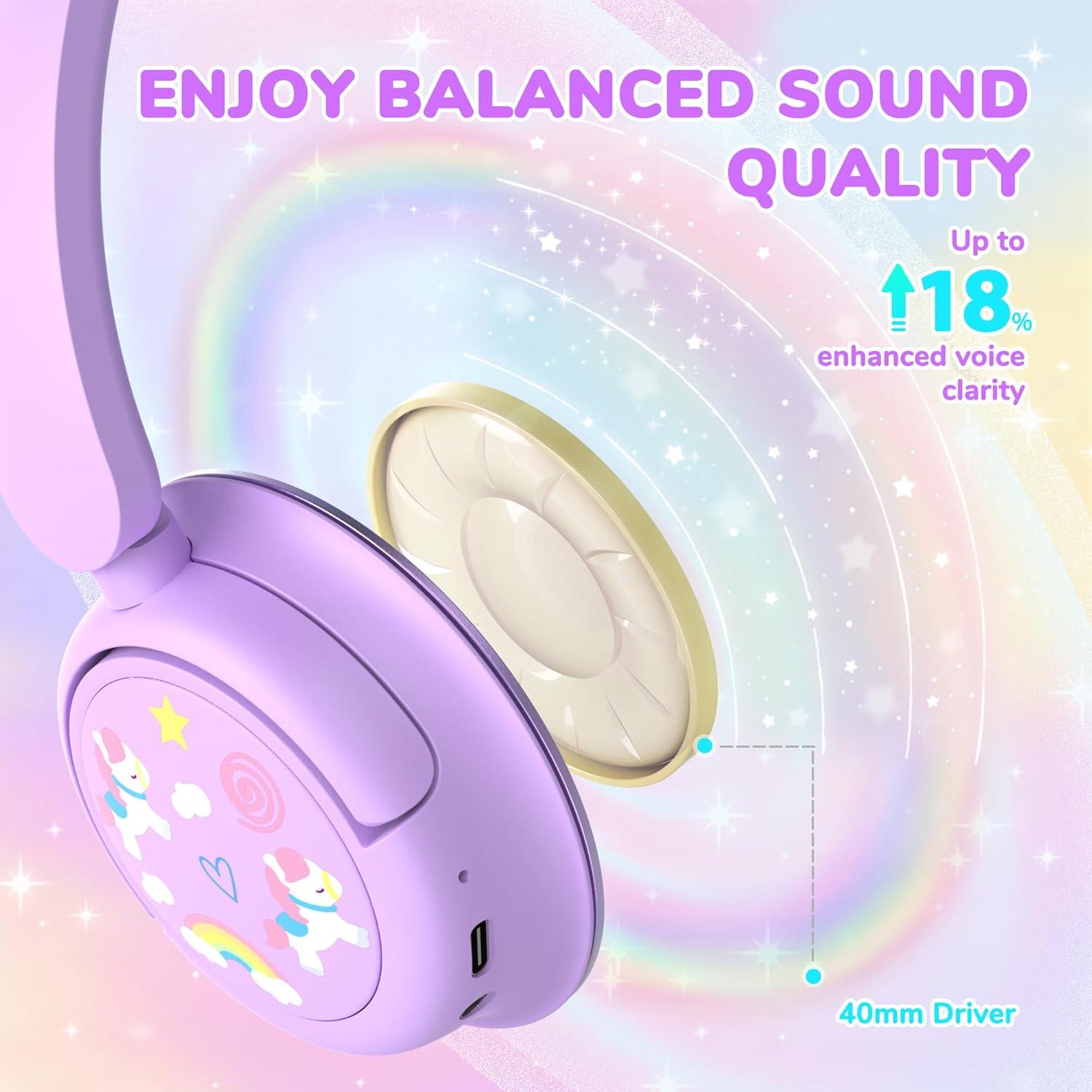 Auriculares Bluetooth iClever BTH22 para Niños 60H 74/85dBA