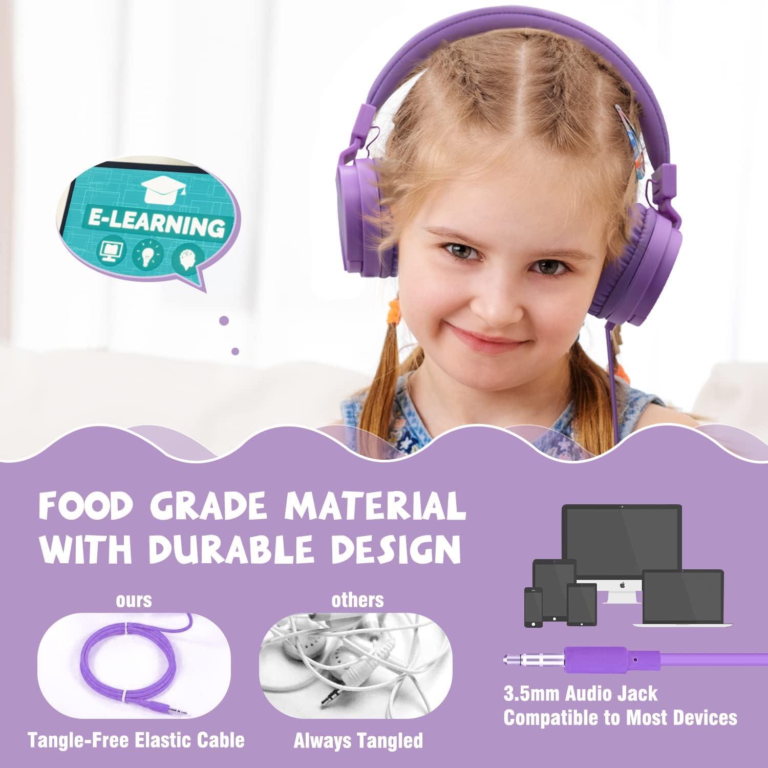 Auriculares ONTA-778 para Niños Púrpura con Cable 3.5mm