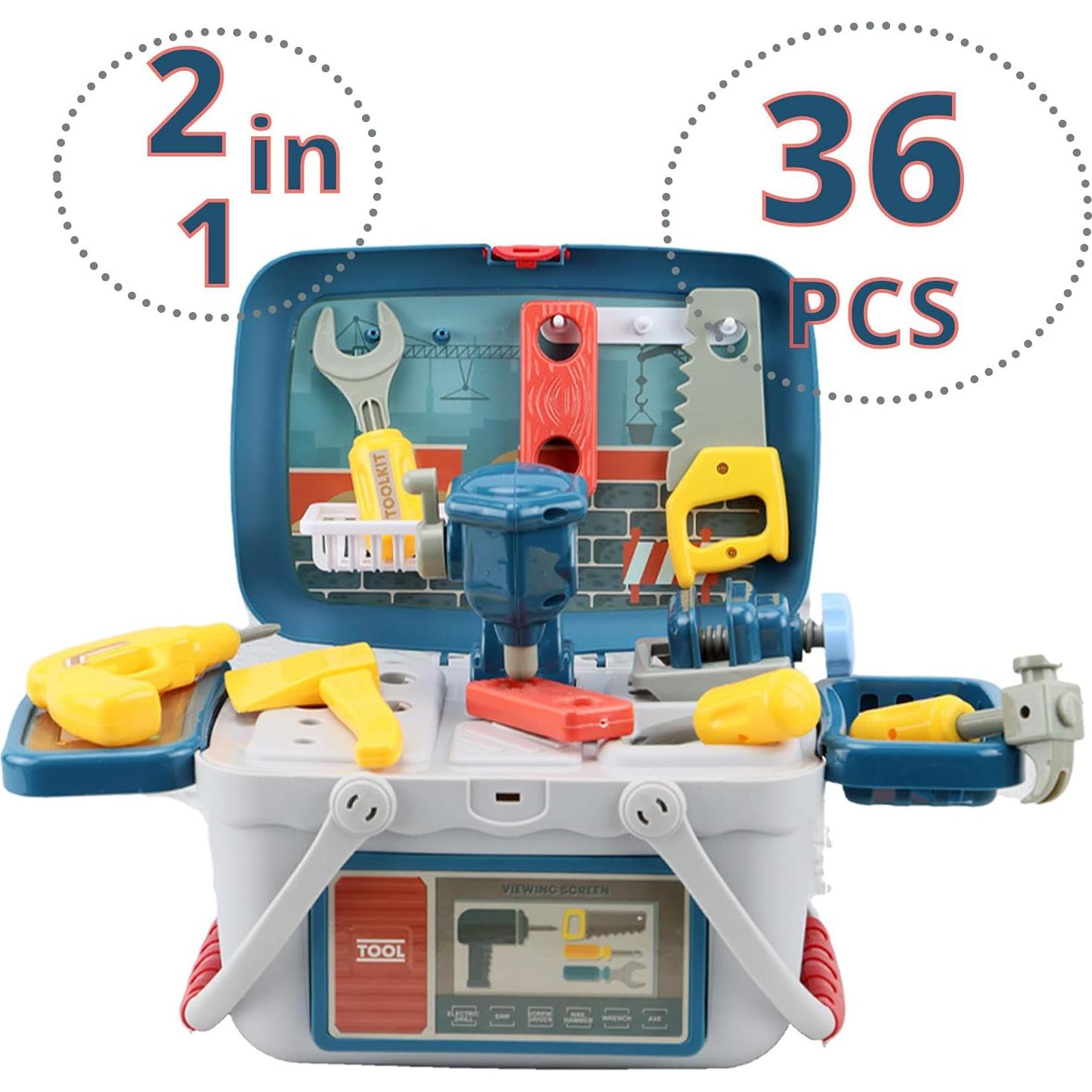 Juego de Herramientas Portátil Shape28 36 Piezas para Niños