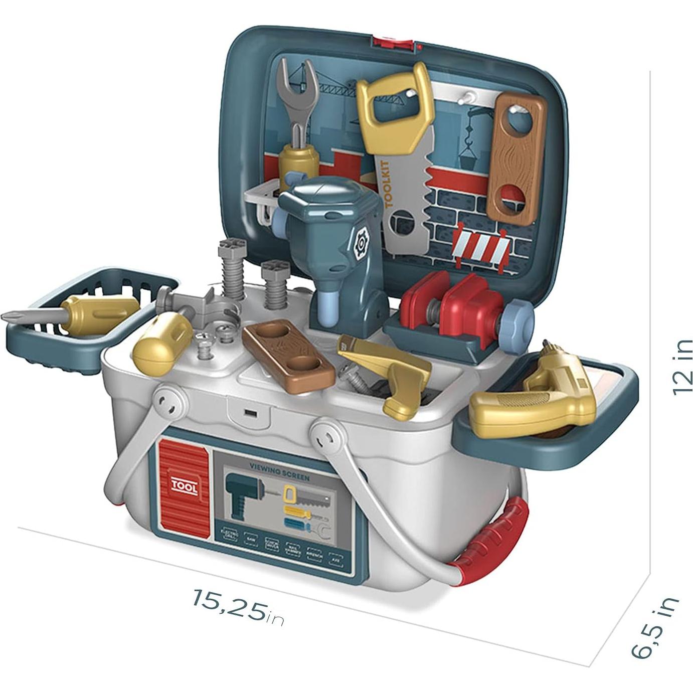 Juego de Herramientas Portátil Shape28 36 Piezas para Niños