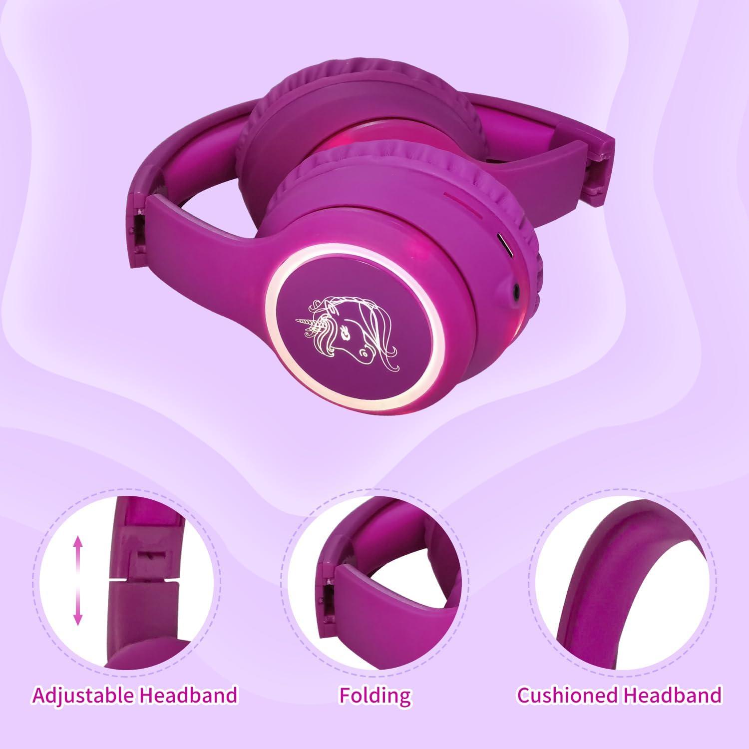 Auriculares Inalámbricos Yusonic Unicornio LED 6h Batería 93dB