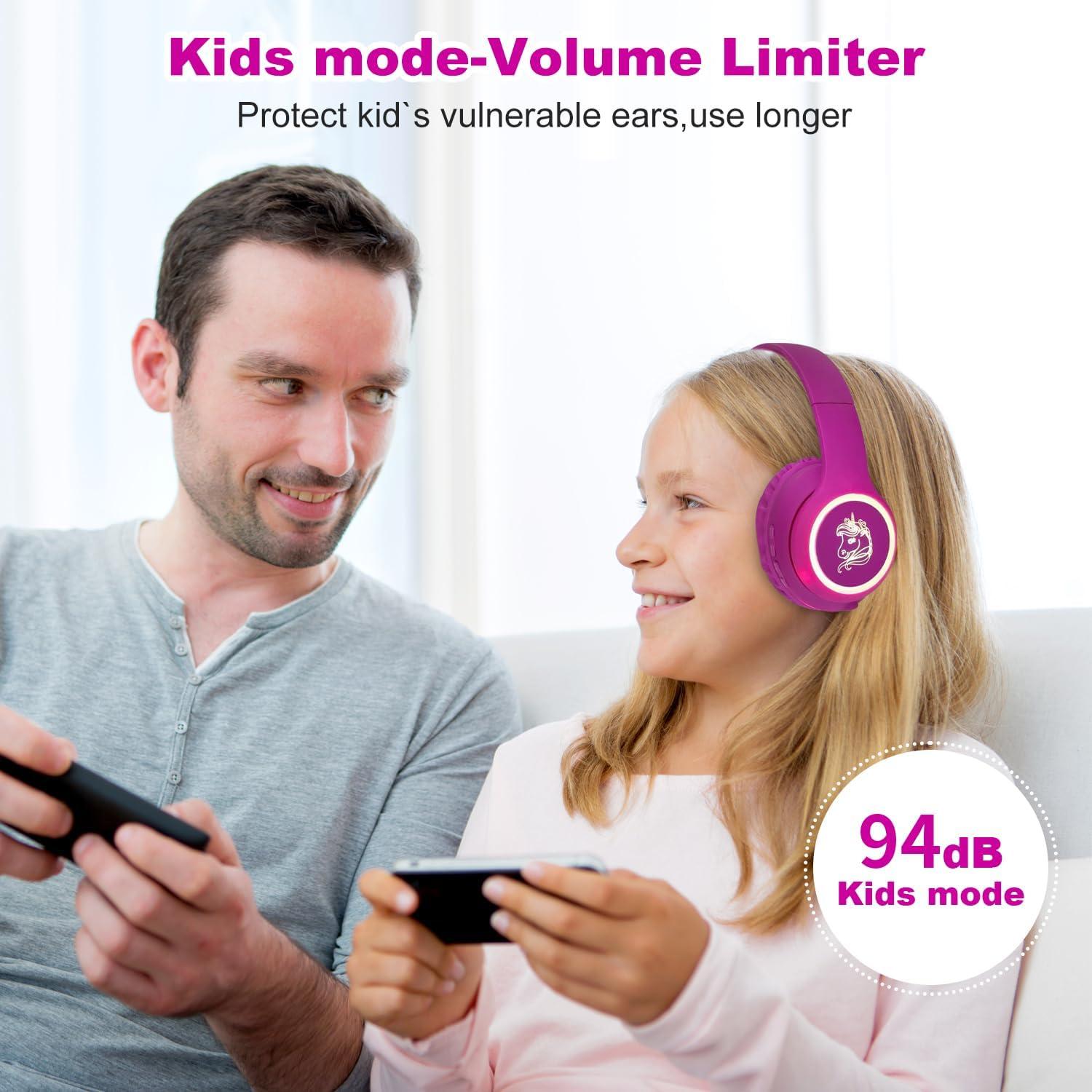 Auriculares Inalámbricos Yusonic Unicornio LED 6h Batería 93dB