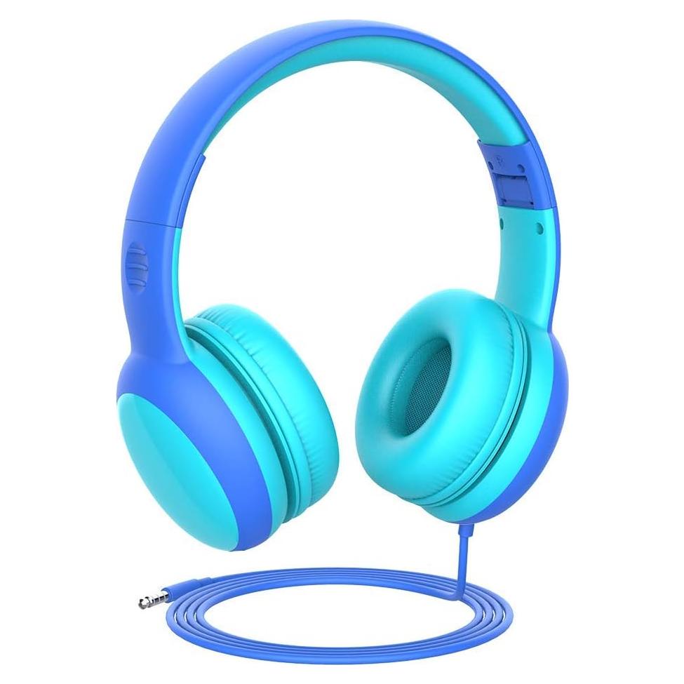 gorsun Kids Headphones with Limited Volume, Cat Ear Toddler Headphones, Wired Headphone Over Ear for Boys and Girls,Stereo Sound Foldable 3.5mm Headset for Children