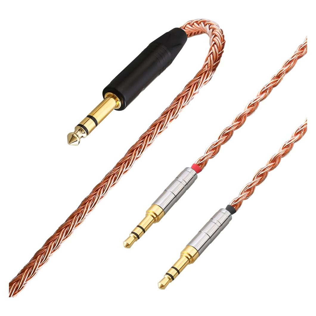 Cable de audio 6.35mm a dual 3.5mm Hifiman 1.2m cobre
