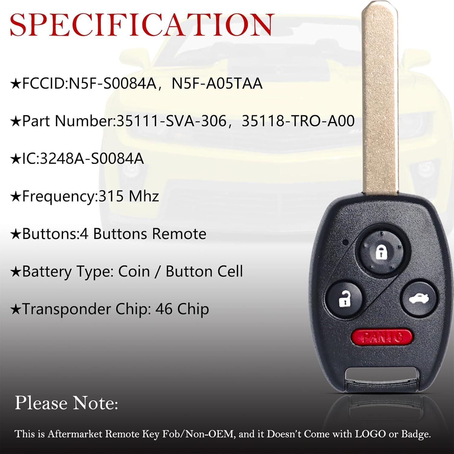 Control Remoto MechanMagic para Honda Civic 2006-2013