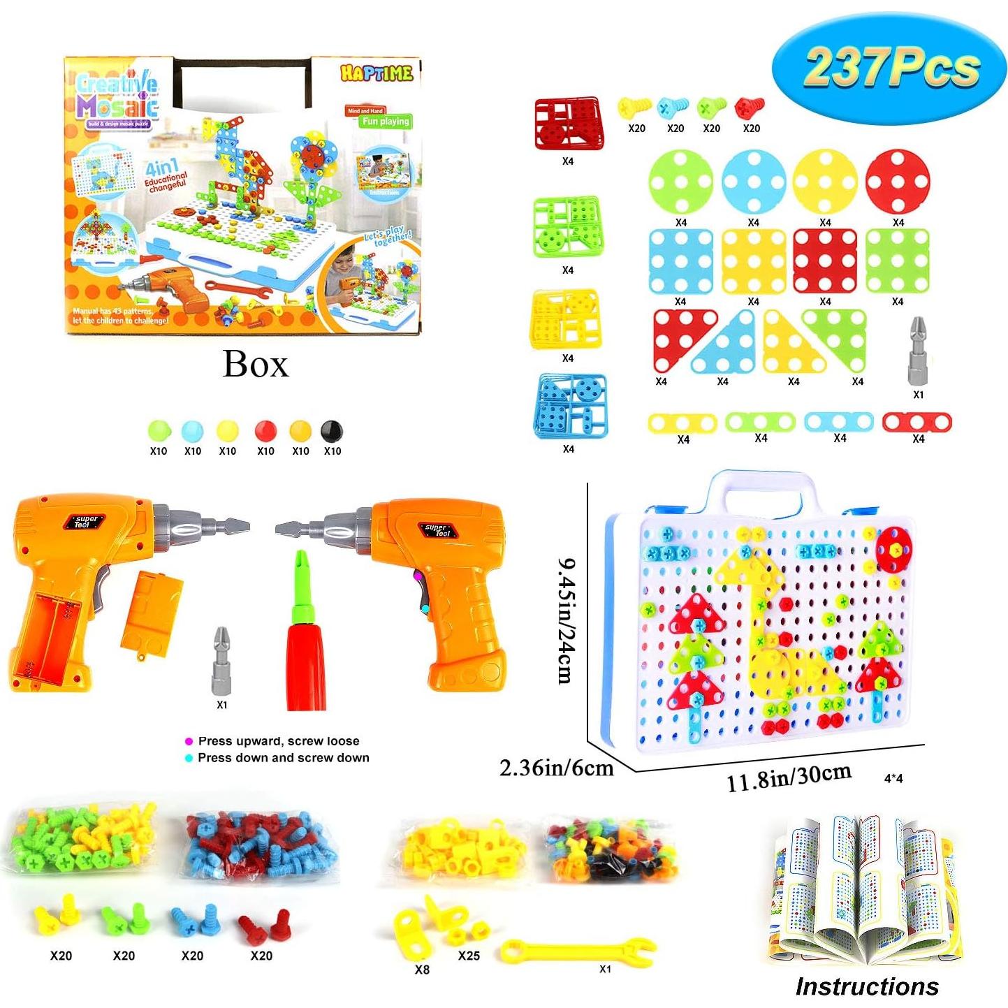 Set de Juguete de Taladro Eléctrico HAPTIME 237 Piezas