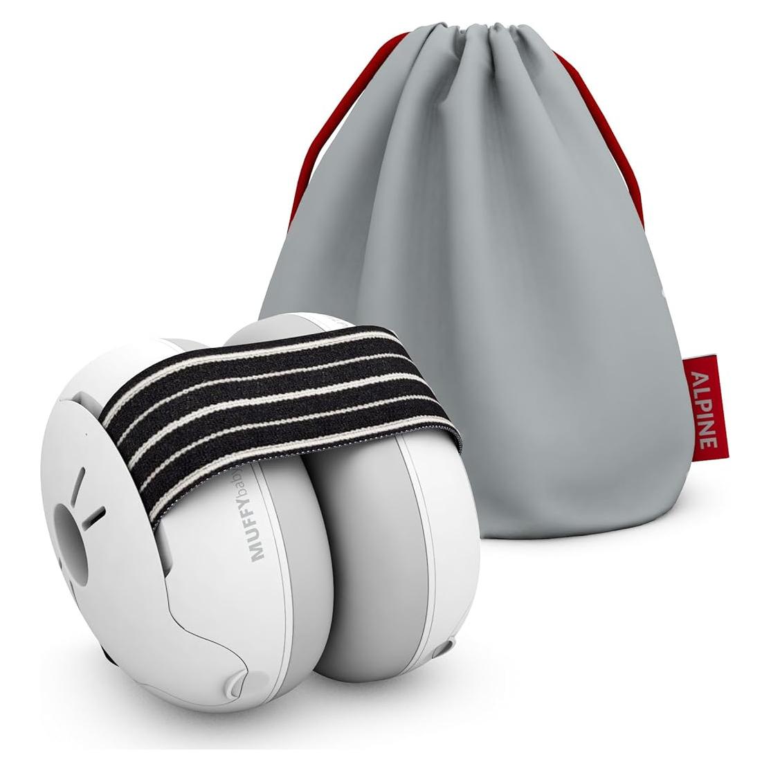 Alpine Muffy Baby Ear Protection for Babies and Toddlers up to 36 Months - CE & ANSI Certified - Noise Reduction Earmuffs - Comfortable Baby Headphones Against Hearing Damage & Improves Sleep - Black