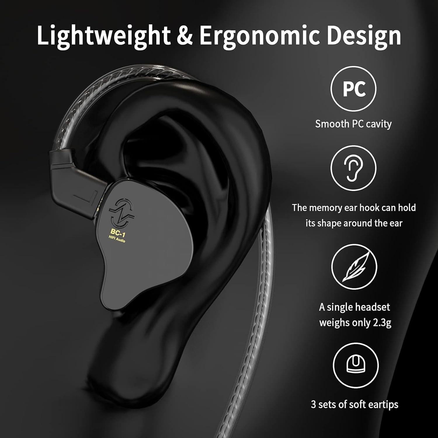 Auriculares CCZ Melody con Cable HiFi 1DD 1BA Azul