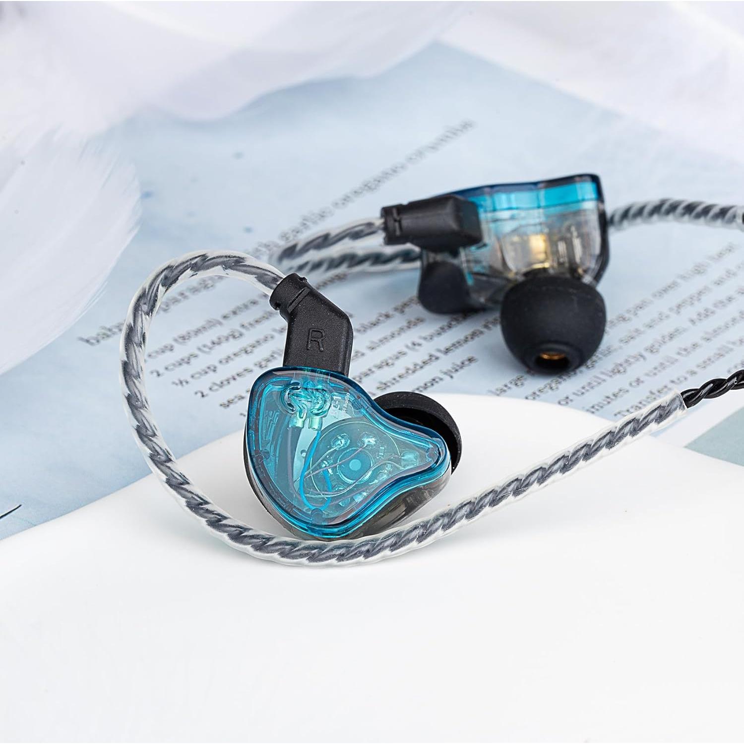 Auriculares CCZ Melody con Cable HiFi 1DD 1BA Azul