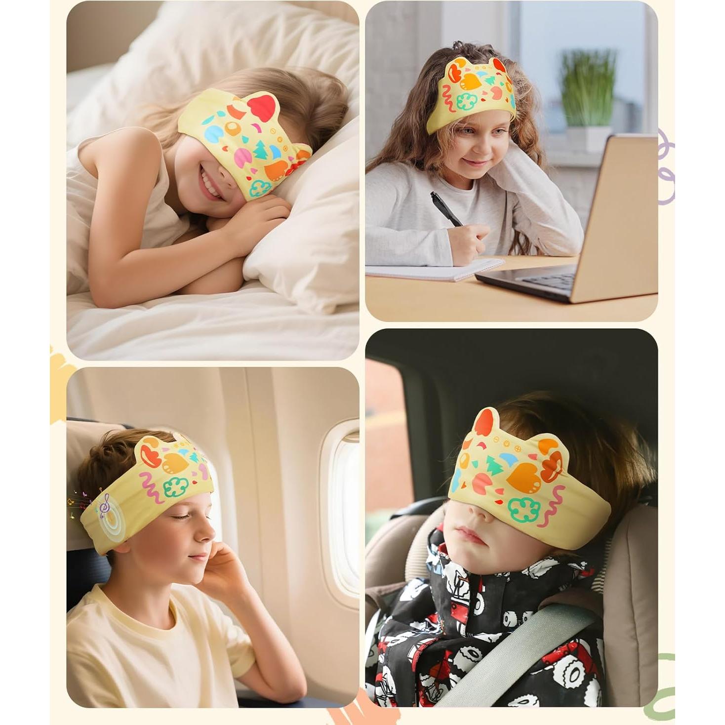 Auriculares Bluetooth para Niños LC-dolida Amarillo - Volumen Seguro