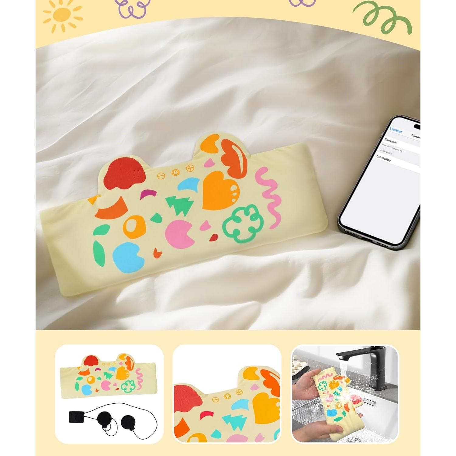 Auriculares Bluetooth para Niños LC-dolida Amarillo - Volumen Seguro