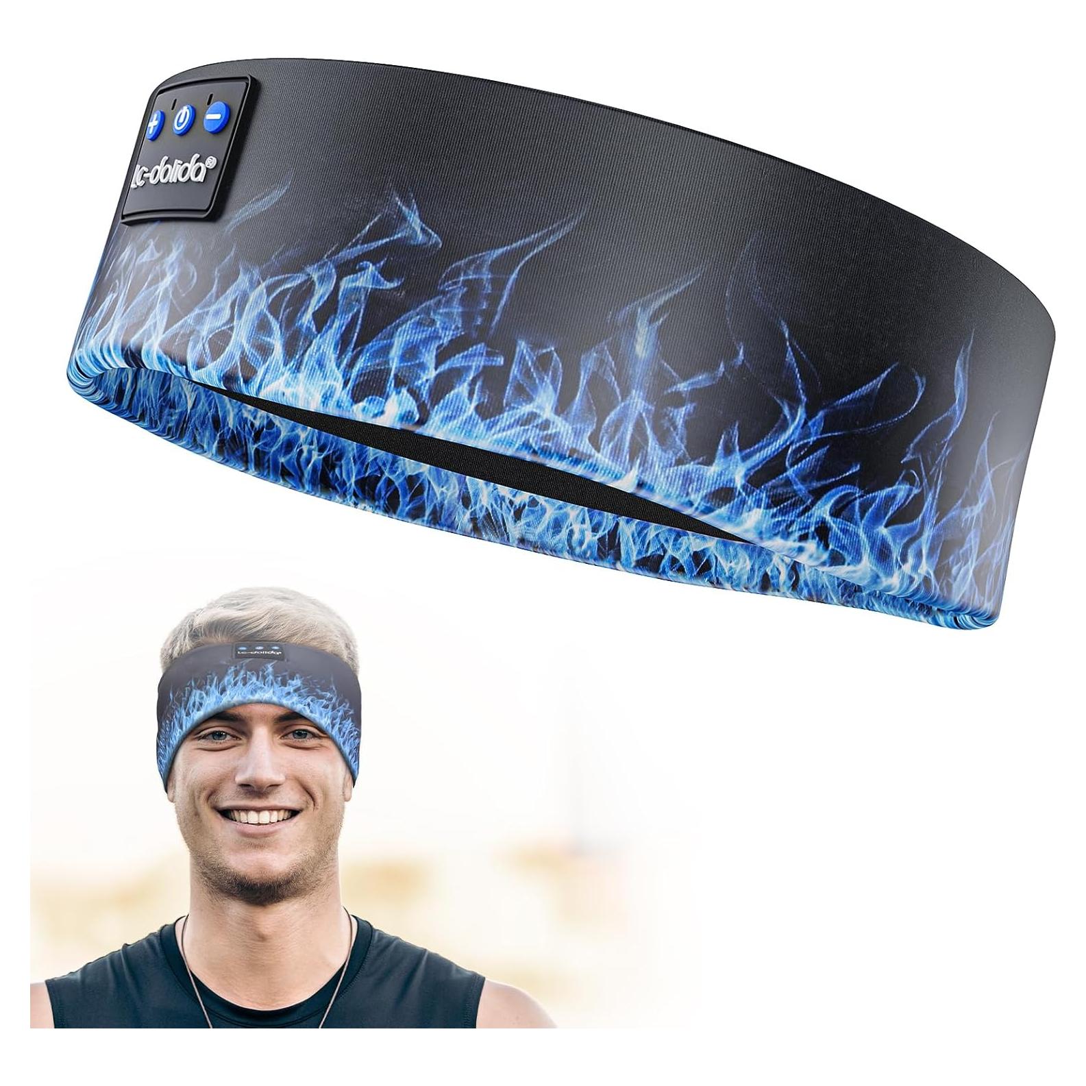 Auriculares Bluetooth LC-dolida Diadema para Dormir 15h Azul