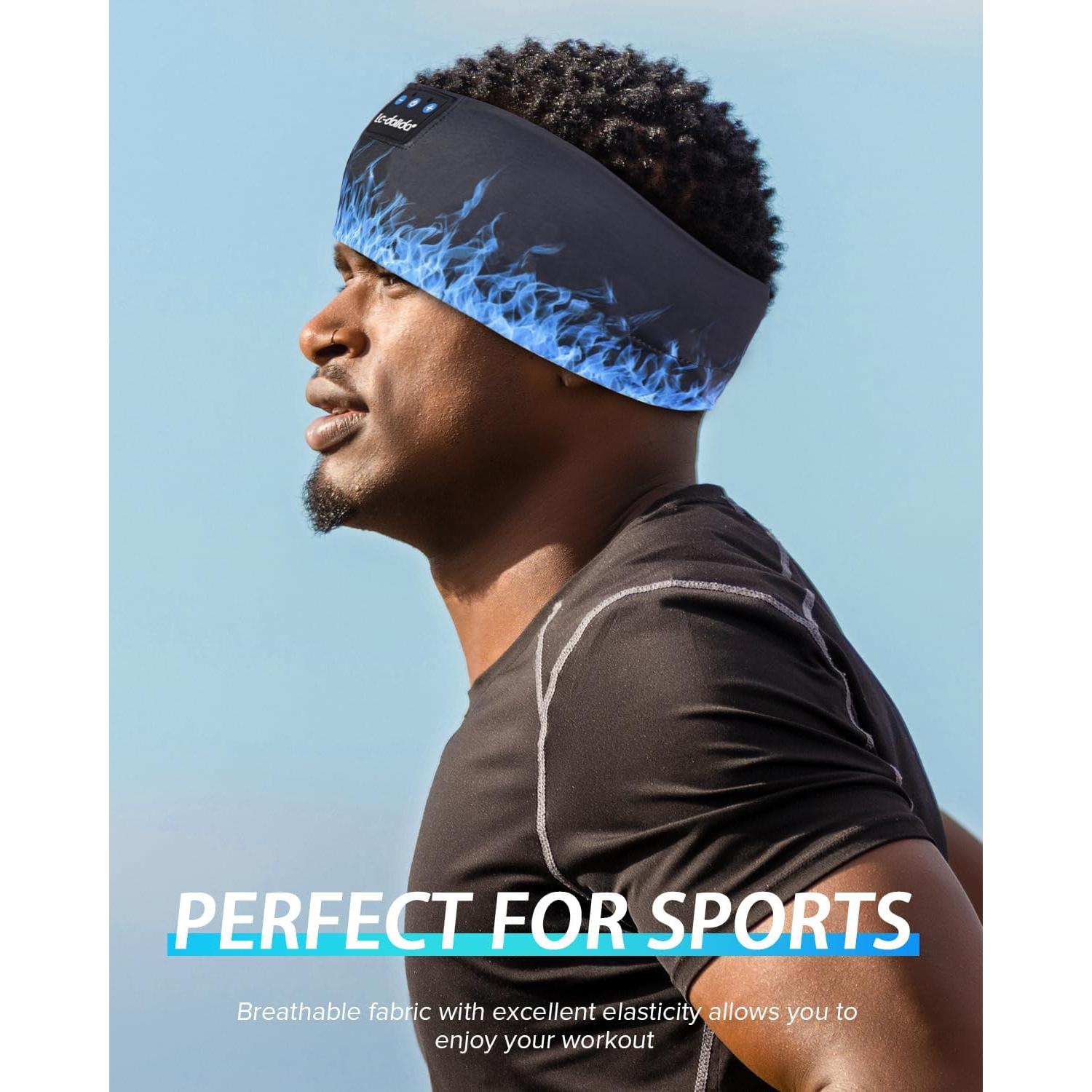 Auriculares Bluetooth LC-dolida Diadema para Dormir 15h Azul